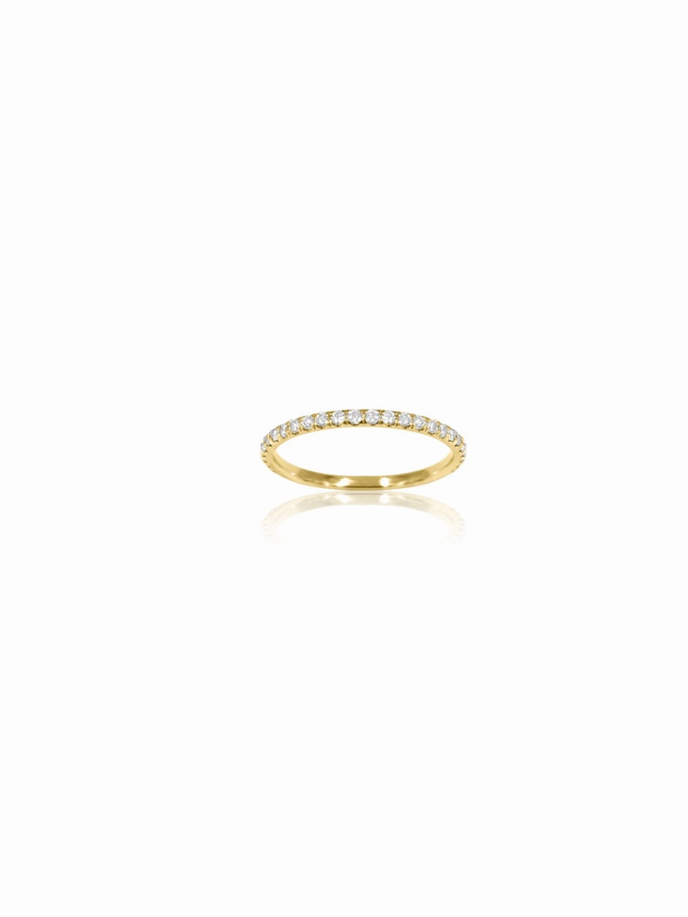 14k Gold Micropave Diamond Eternity Band