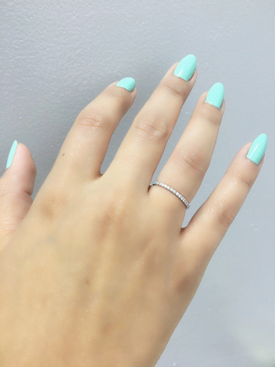 14k Gold Micropave Diamond Eternity Band