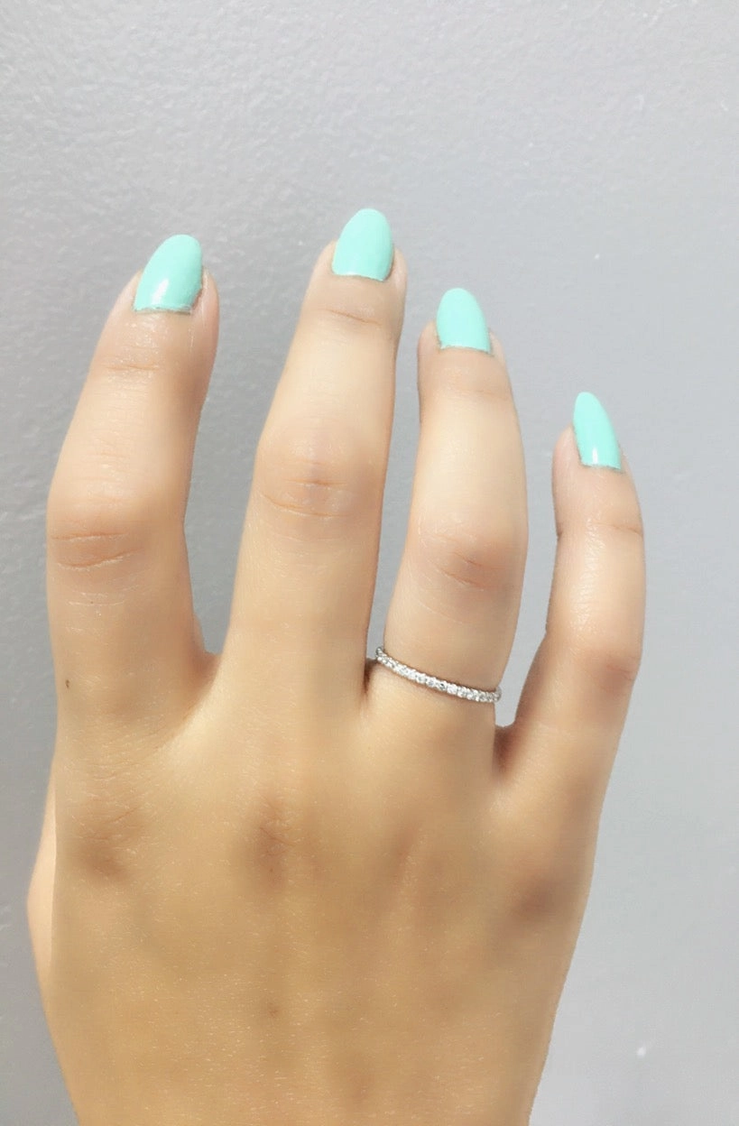 14k Gold Micropave Diamond Eternity Band