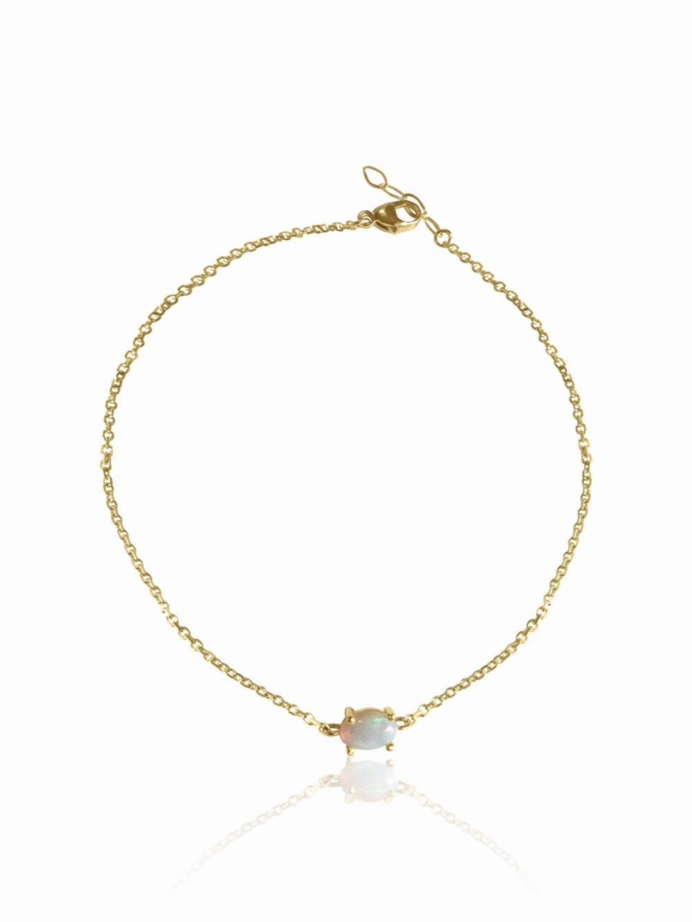 14K Gold Opal Bracelet