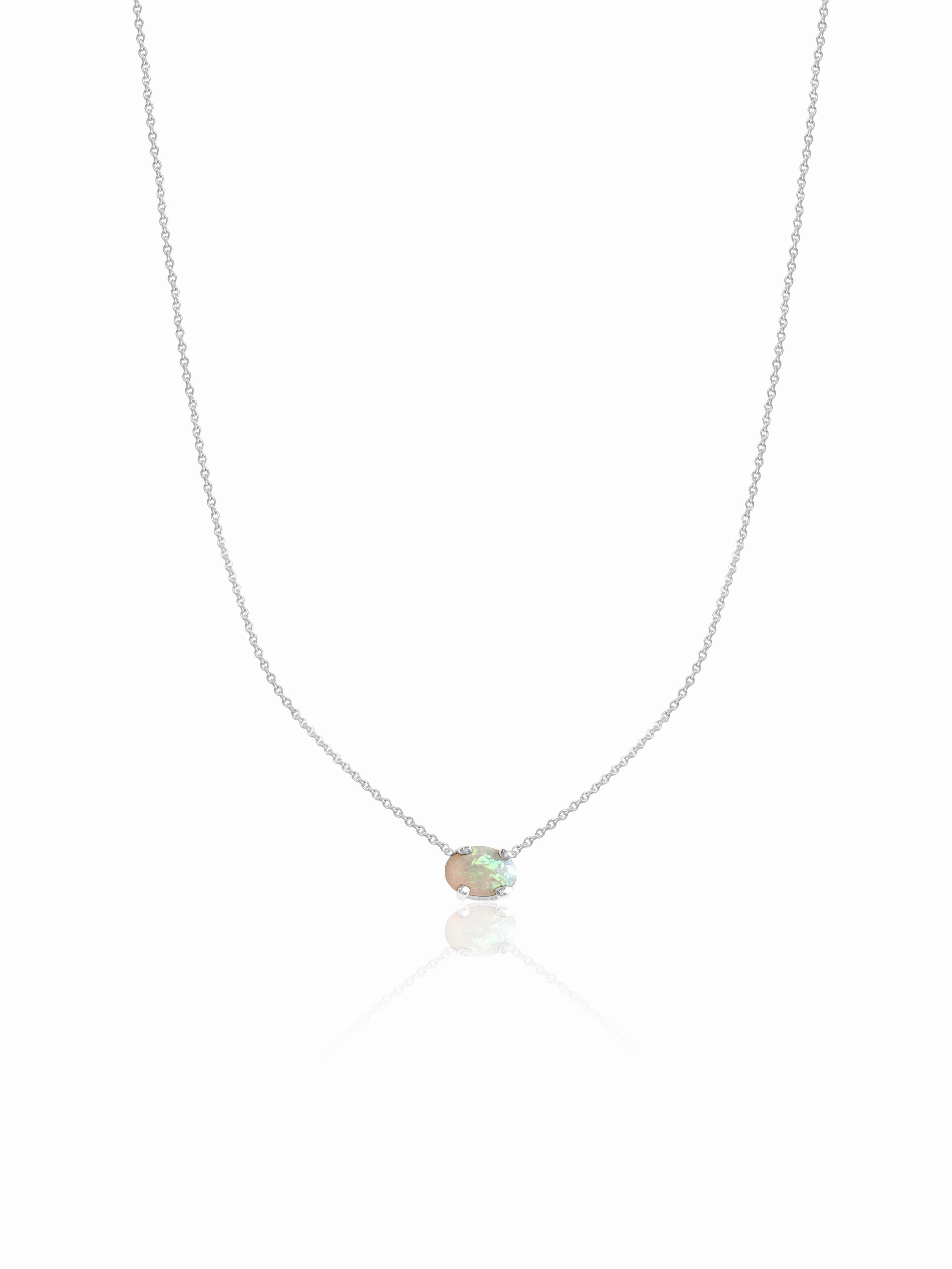 14K Gold Opal Necklace