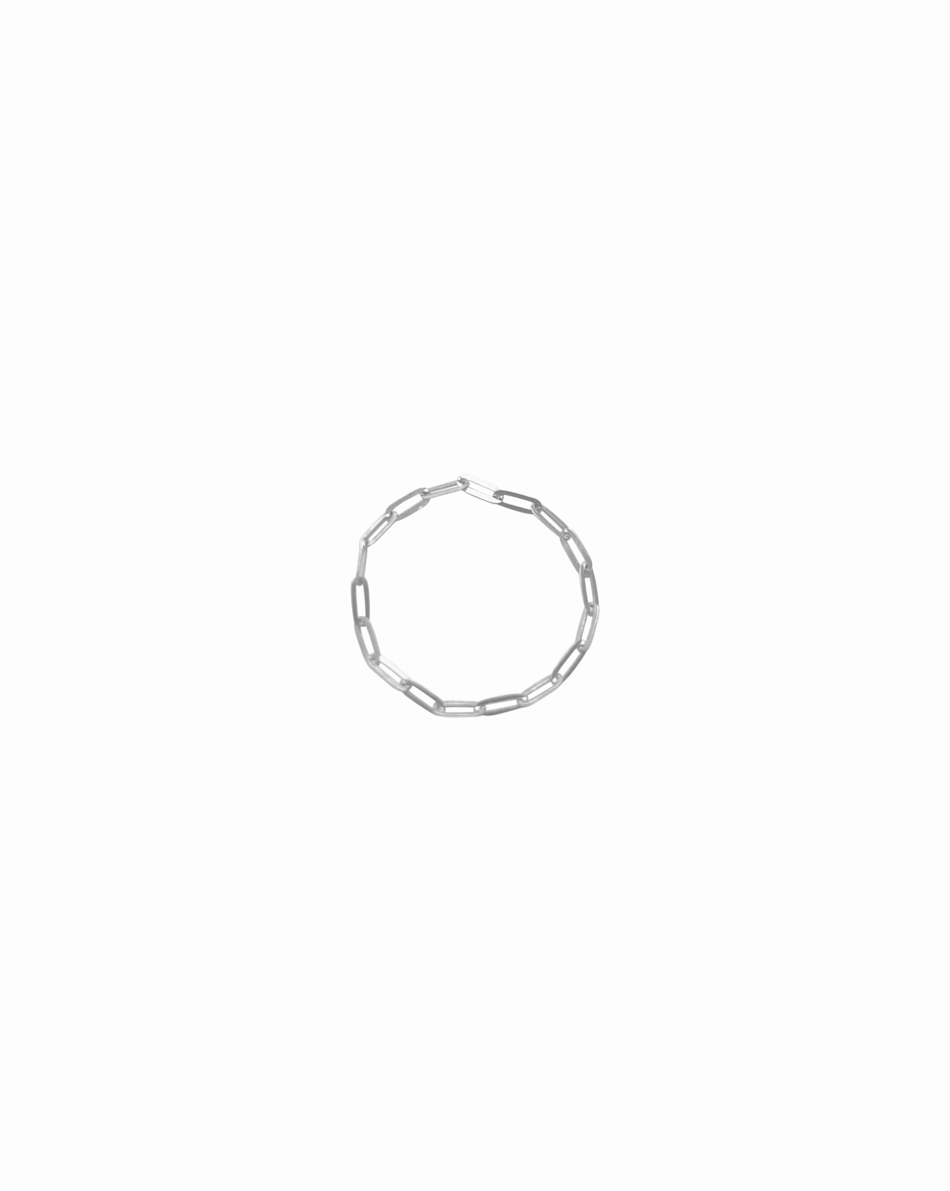 14K Gold Paper Clip Soft Chain Ring