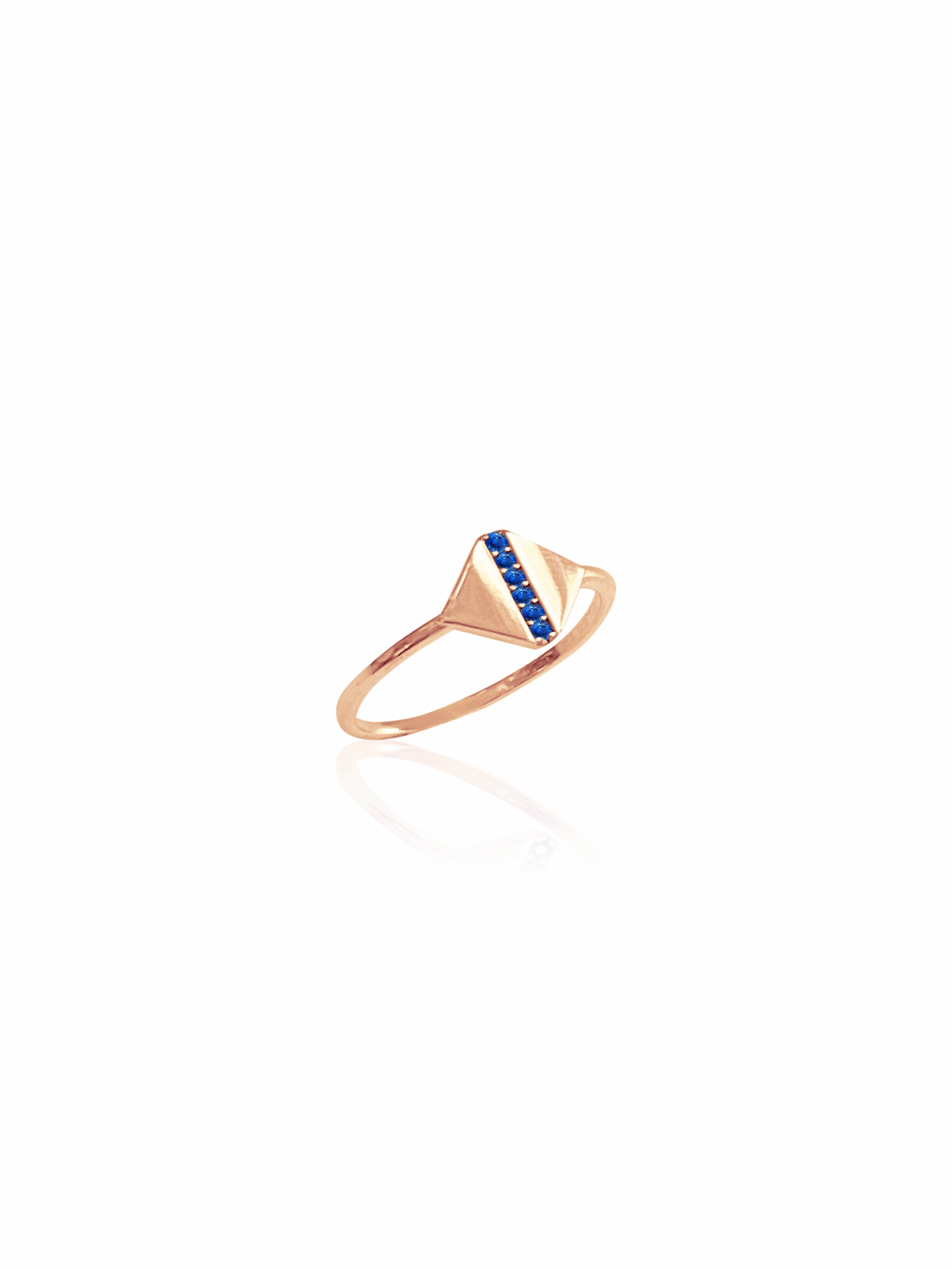 14K Gold Pave Signet Ring
