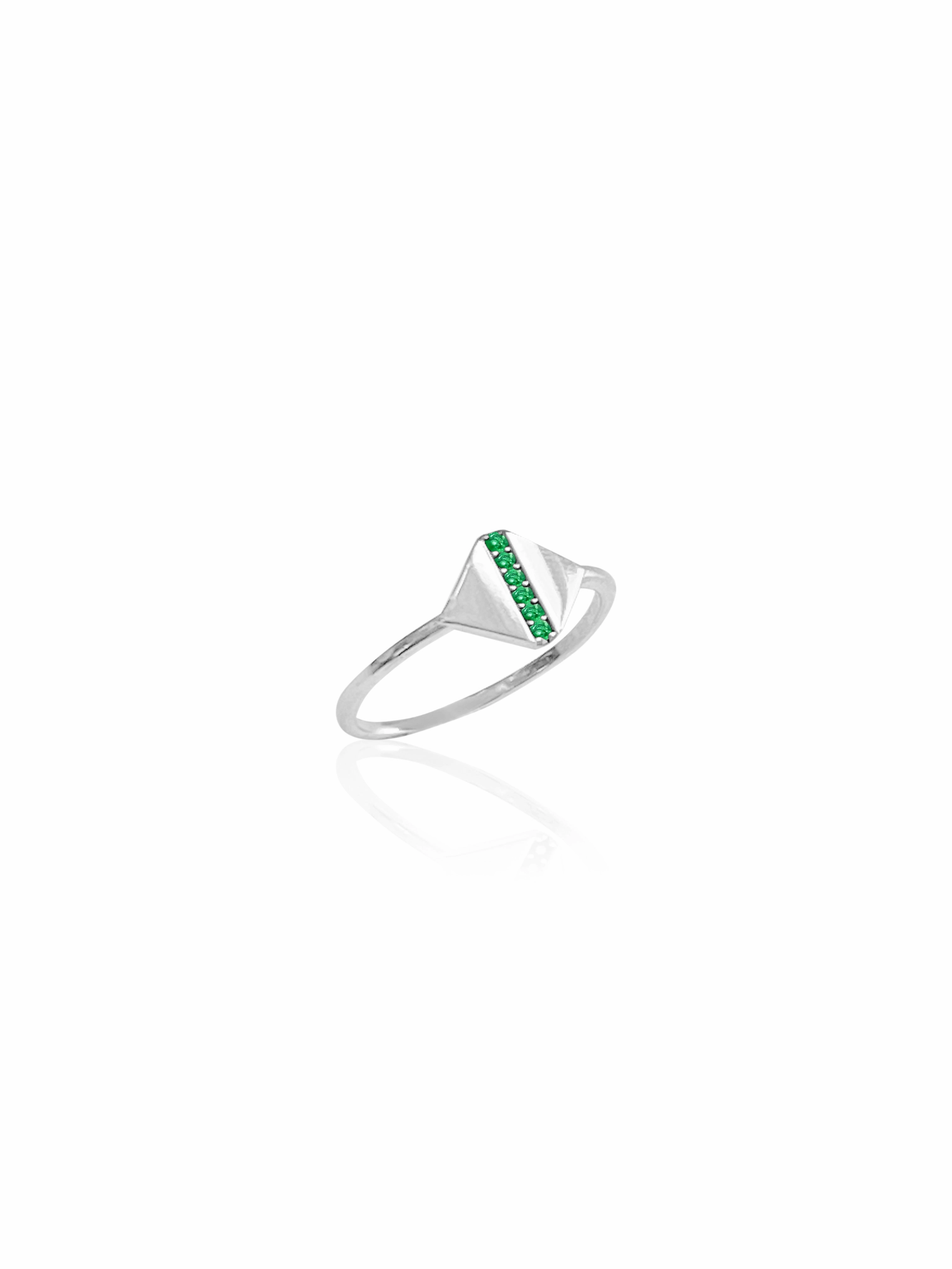 14K Gold Pave Signet Ring