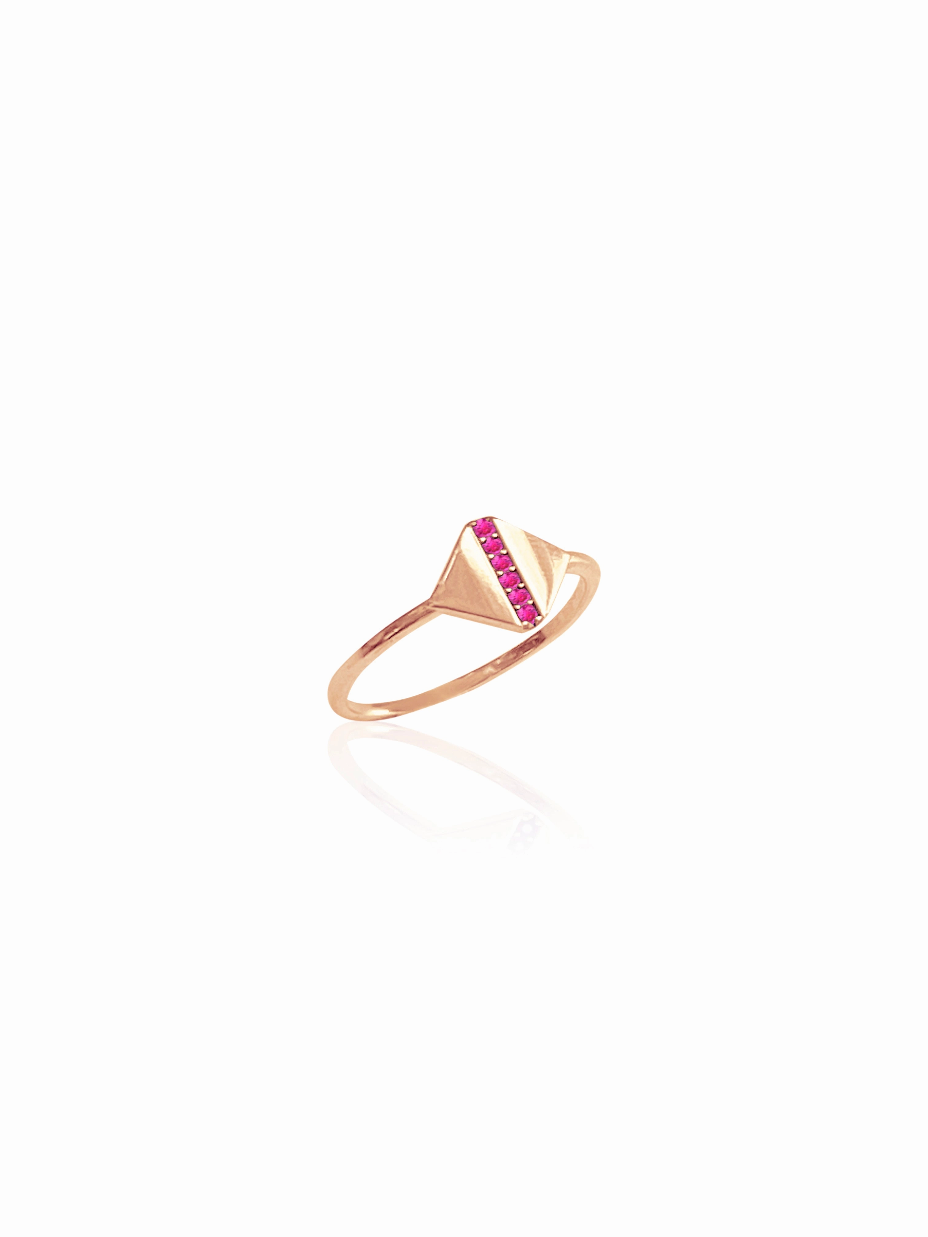 14K Gold Pave Signet Ring