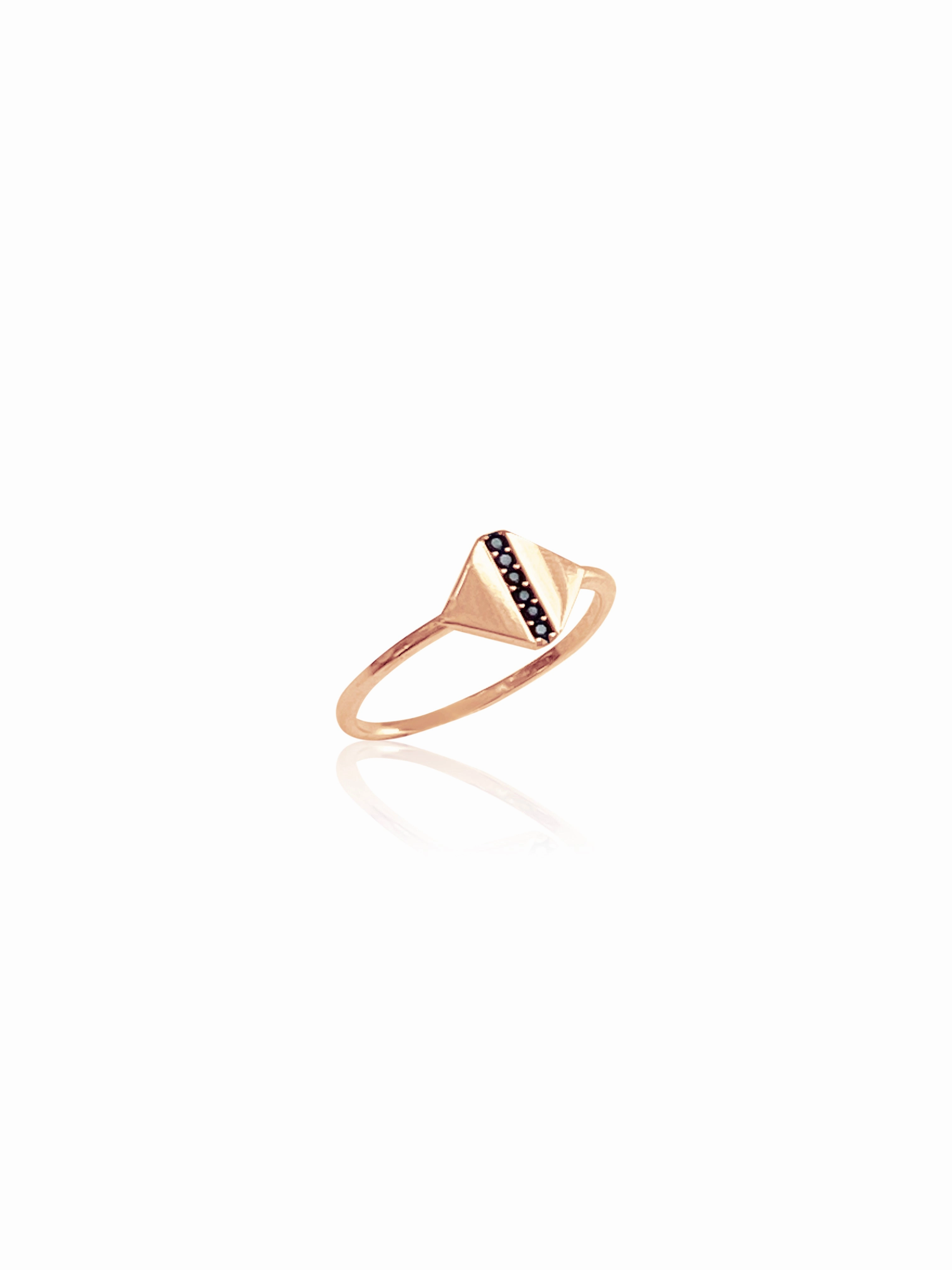 14K Gold Pave Signet Ring