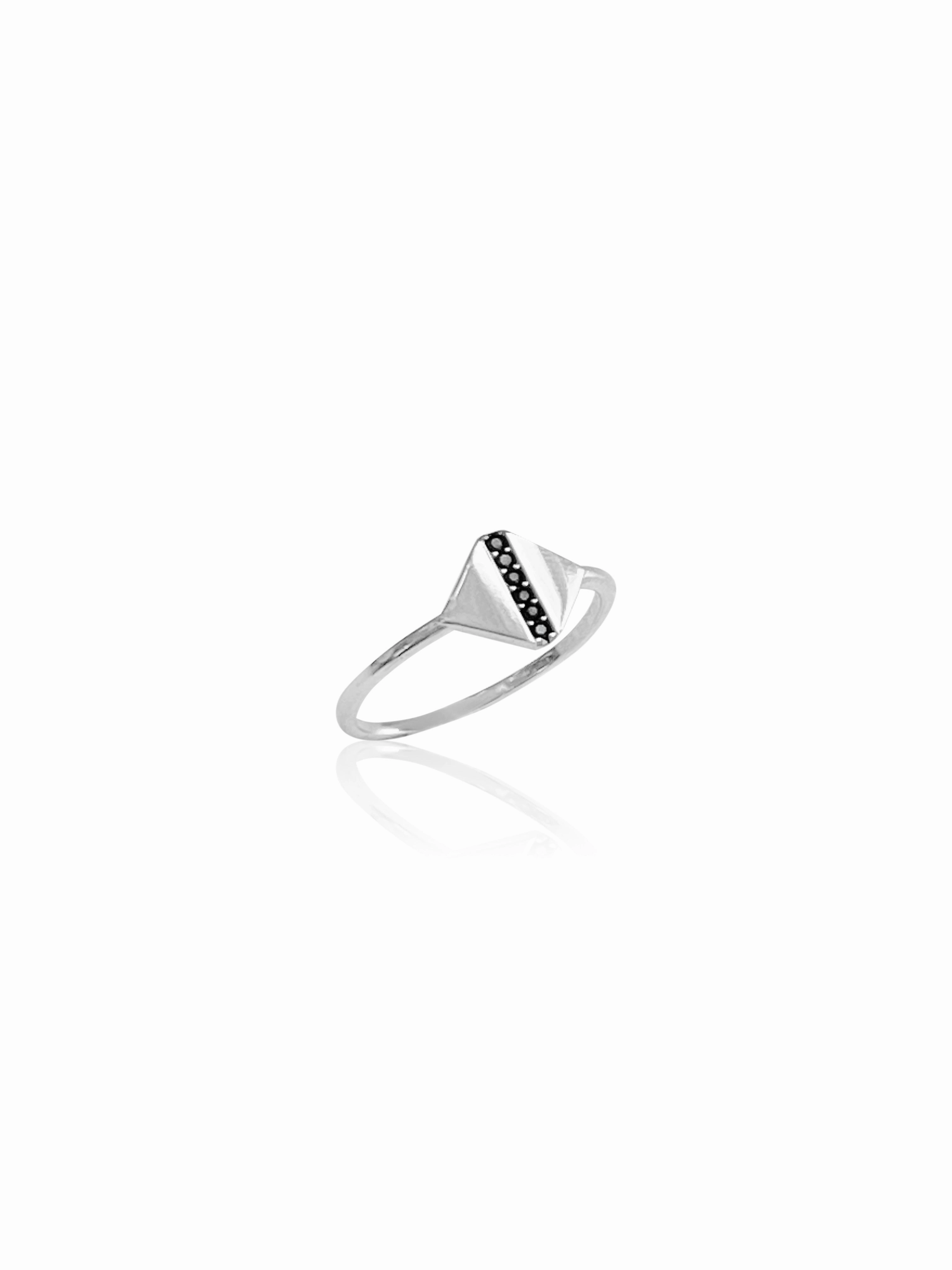 14K Gold Pave Signet Ring