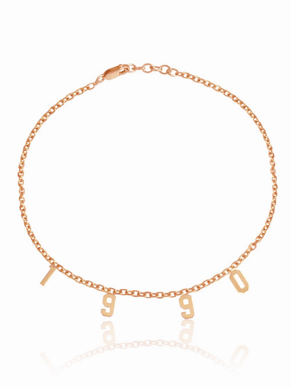 14k Gold personalized Number Bracelet