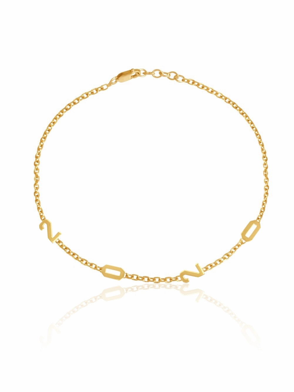 14k Gold personalized Number Bracelet