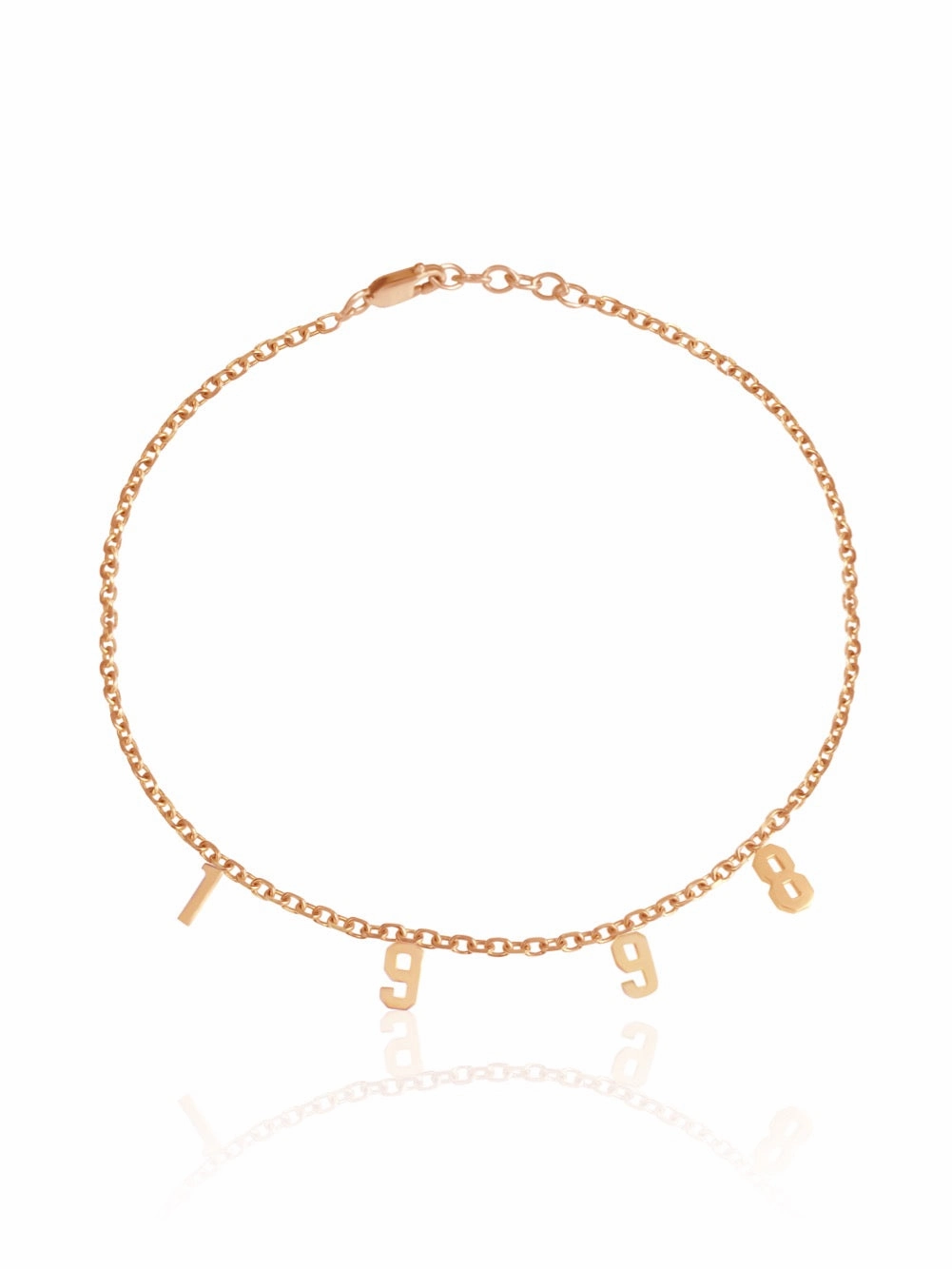 14k Gold personalized Number Bracelet