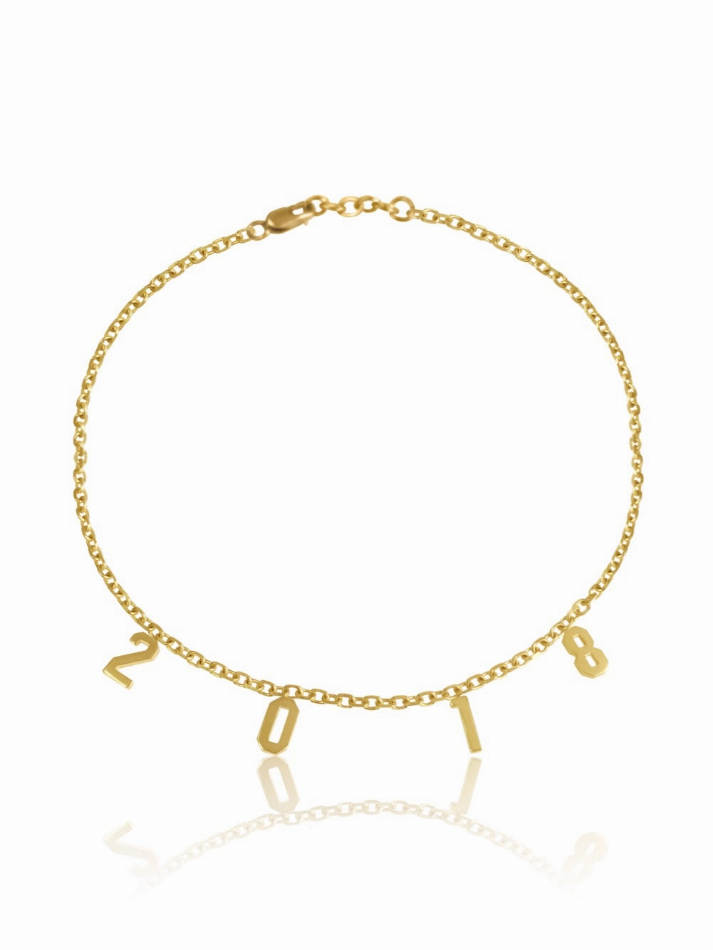 14k Gold personalized Number Bracelet