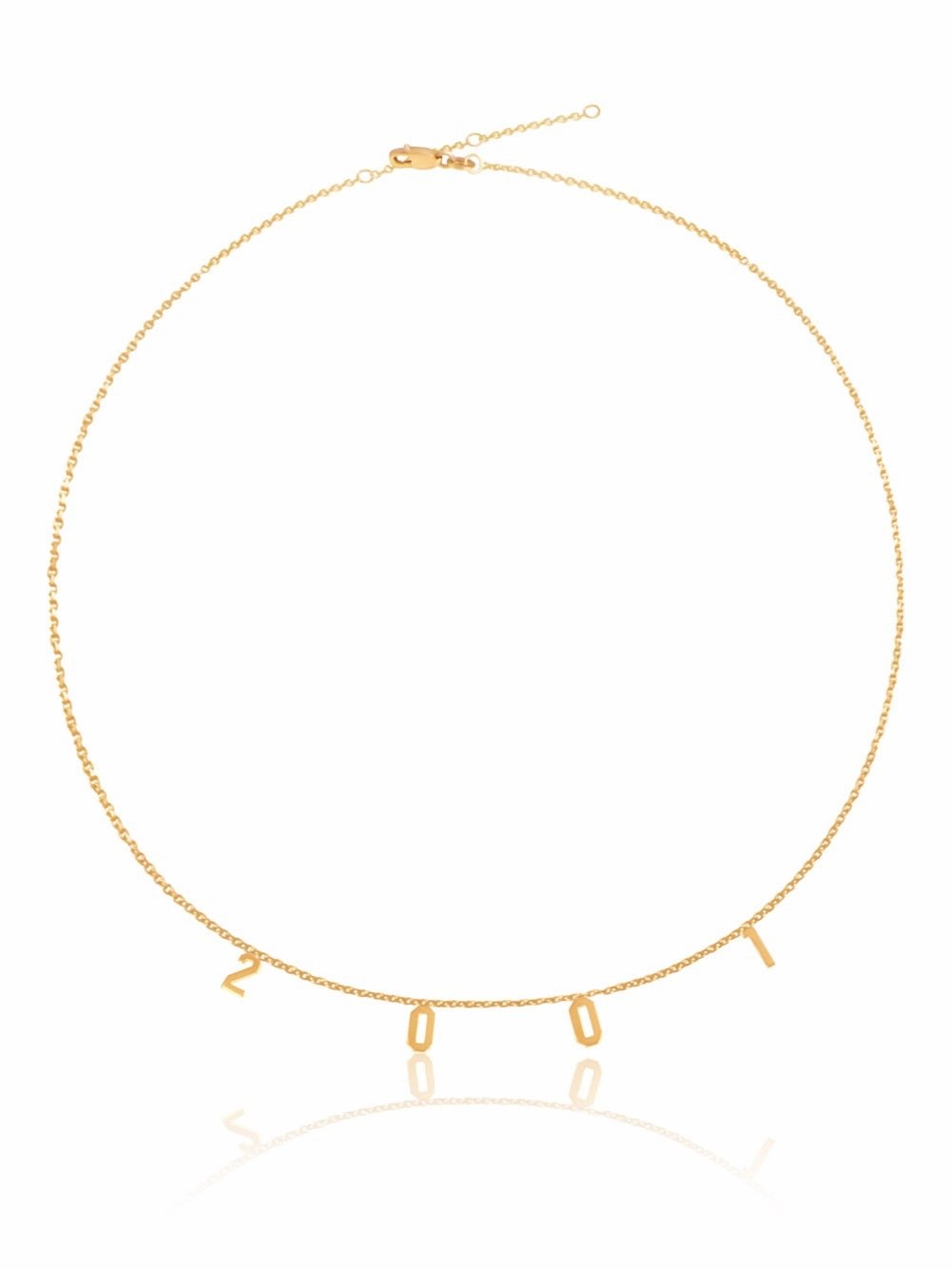 14k Gold personalized Number Necklace