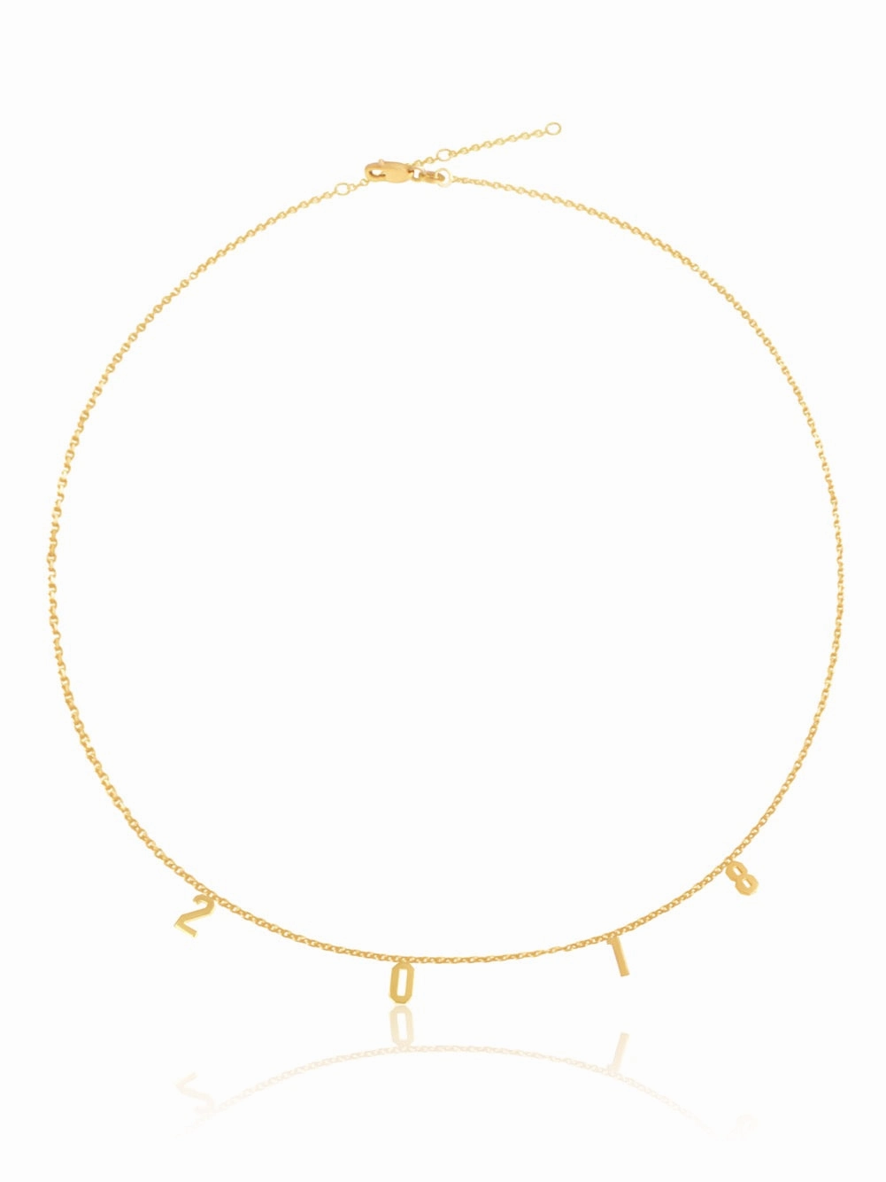 14k Gold personalized Number Necklace
