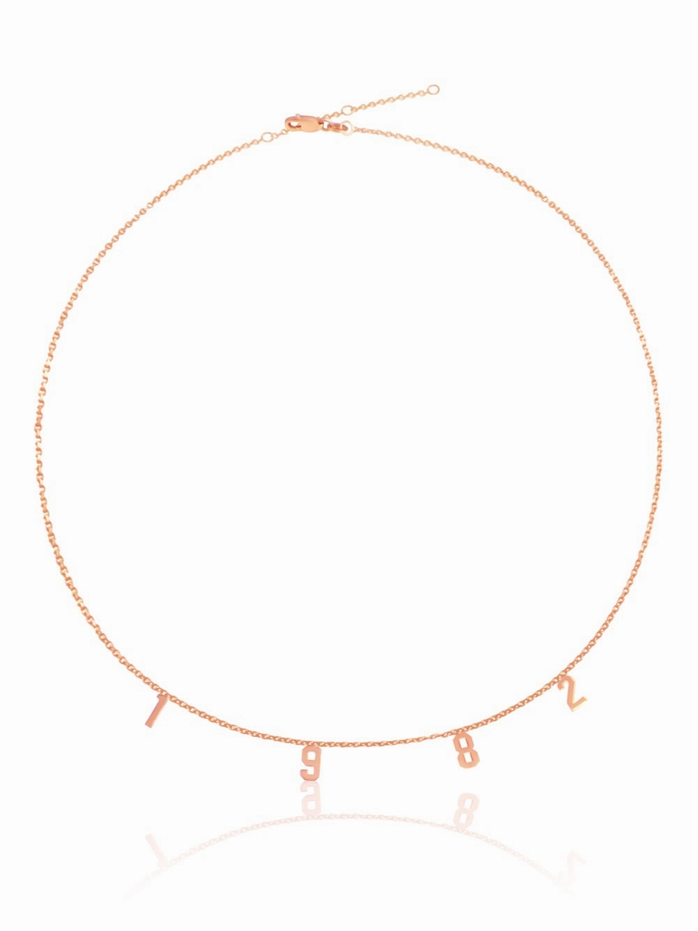 14k Gold personalized Number Necklace
