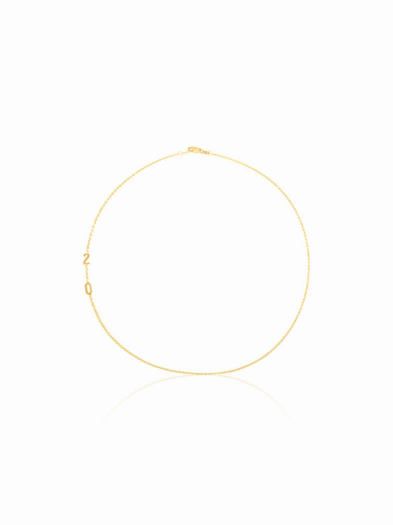 14k Gold personalized Number Necklace