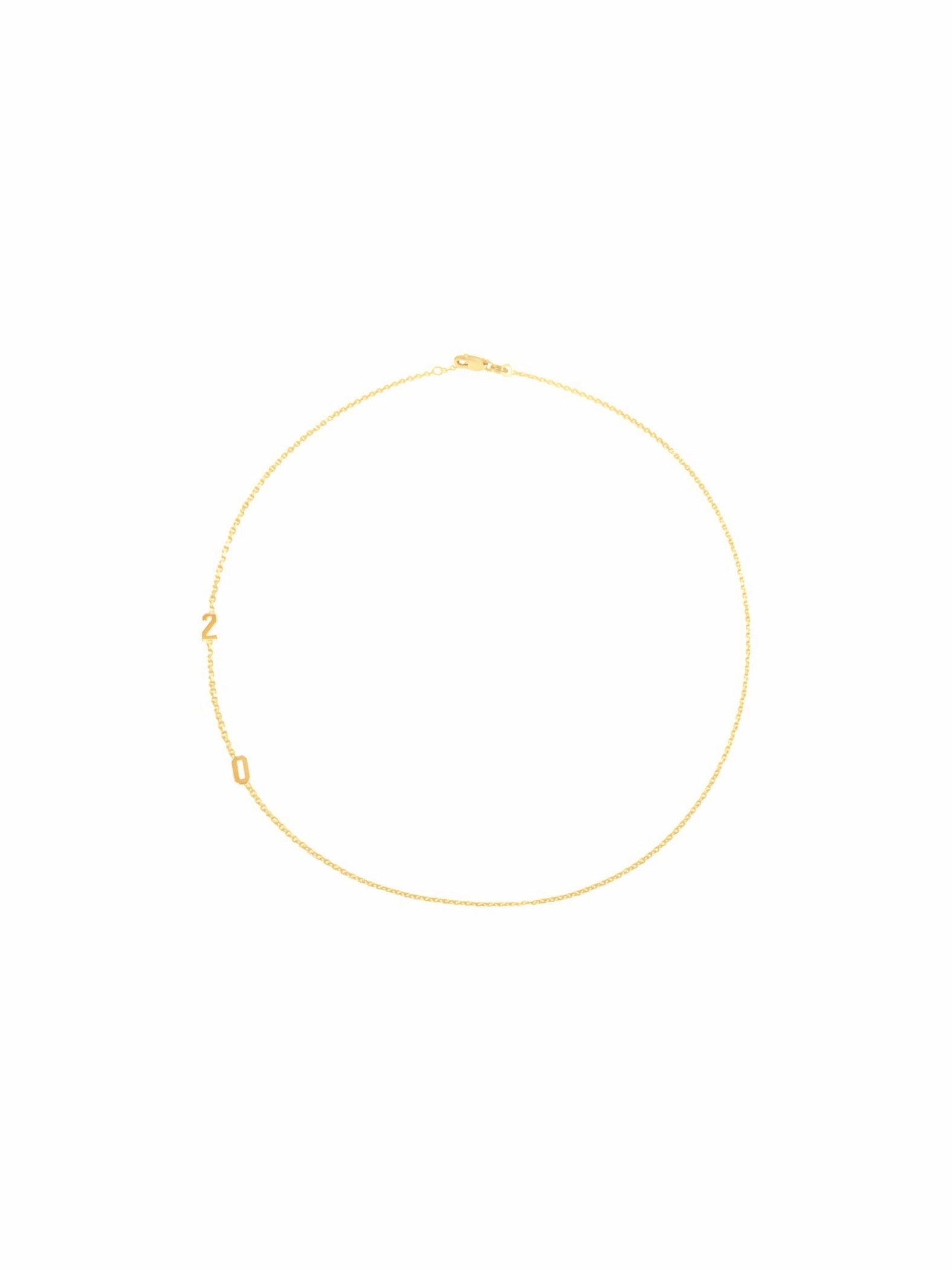 14k Gold personalized Number Necklace