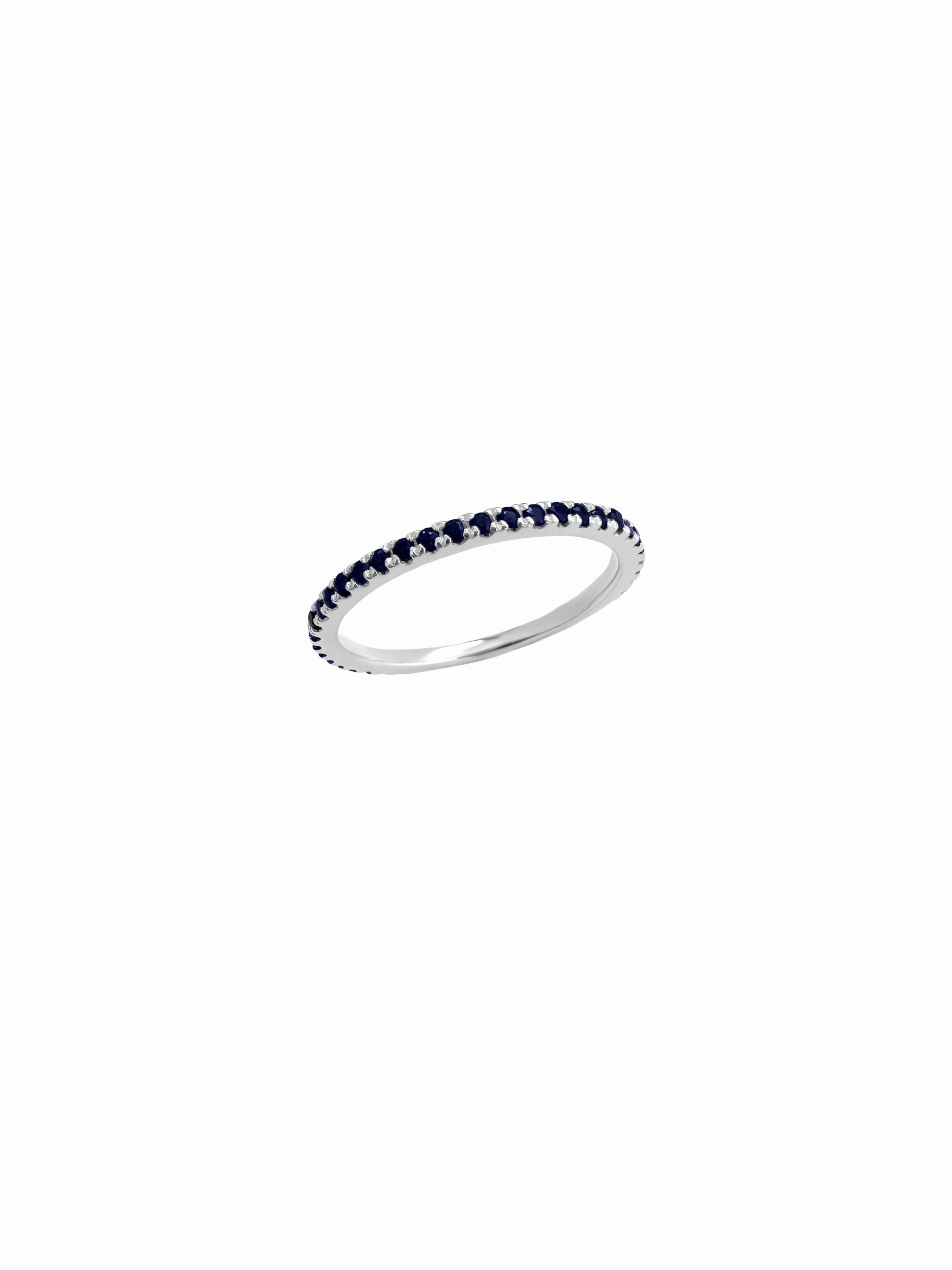 14k Gold Precious Stone Eternity Band