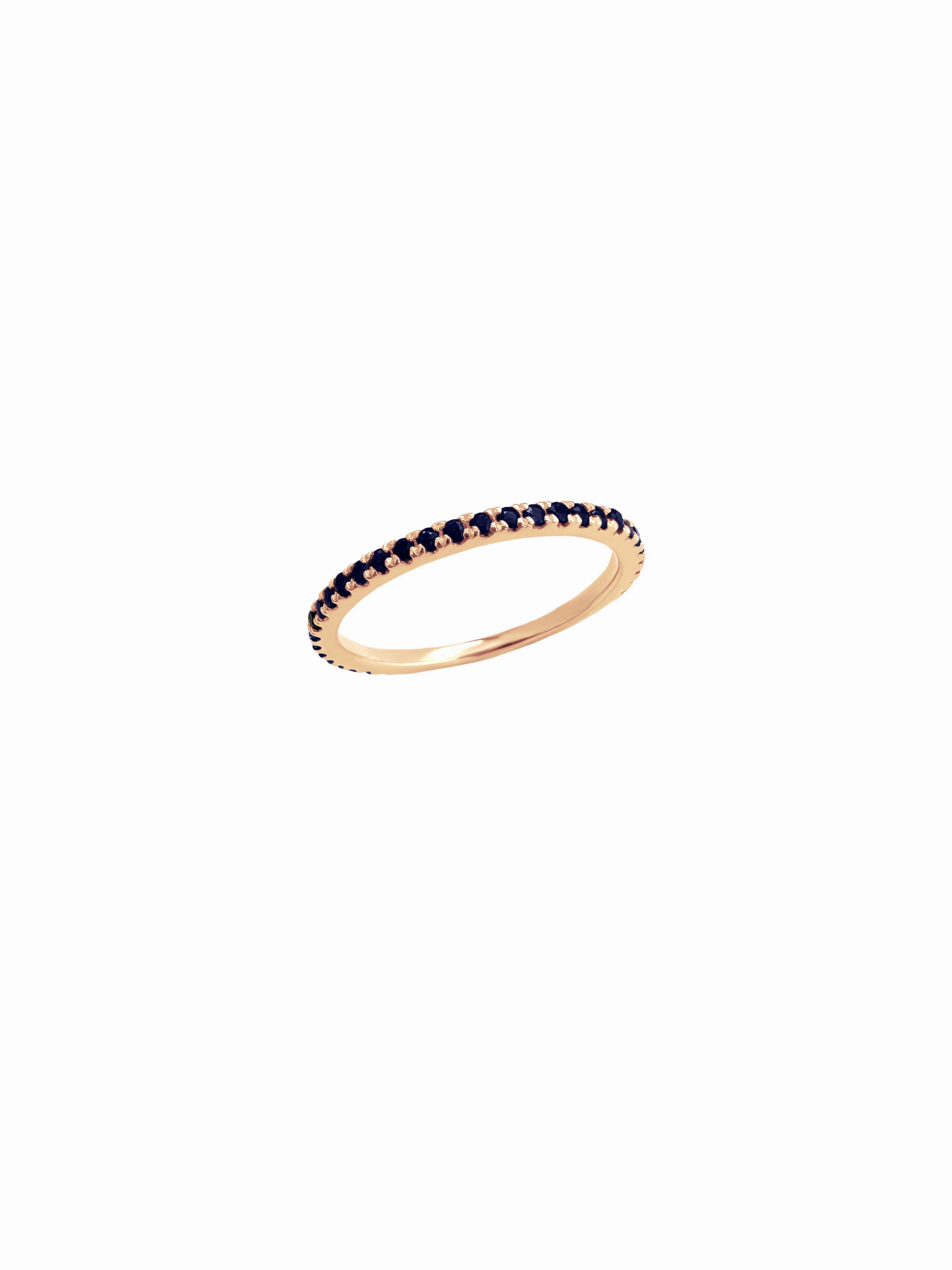 14k Gold Precious Stone Eternity Band