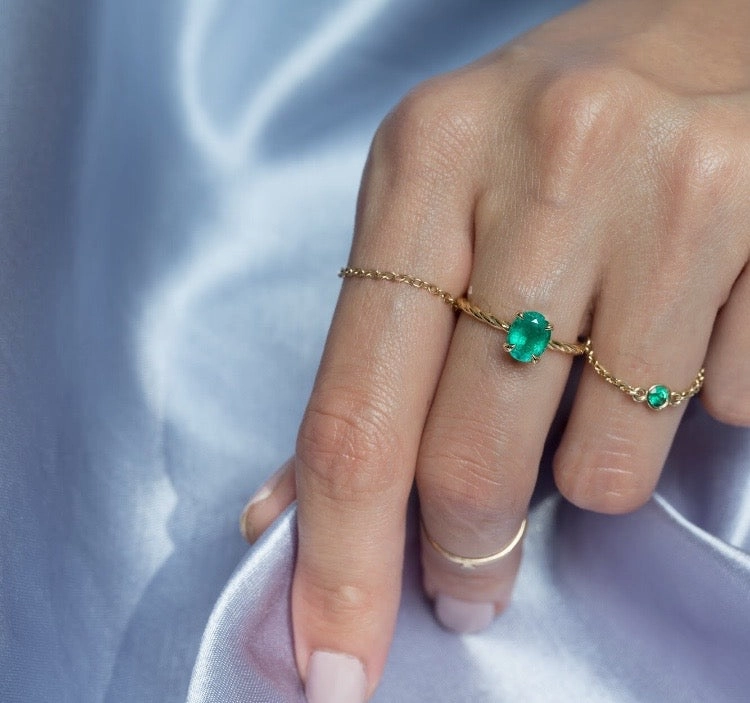 14K Gold Soft Chain Ring