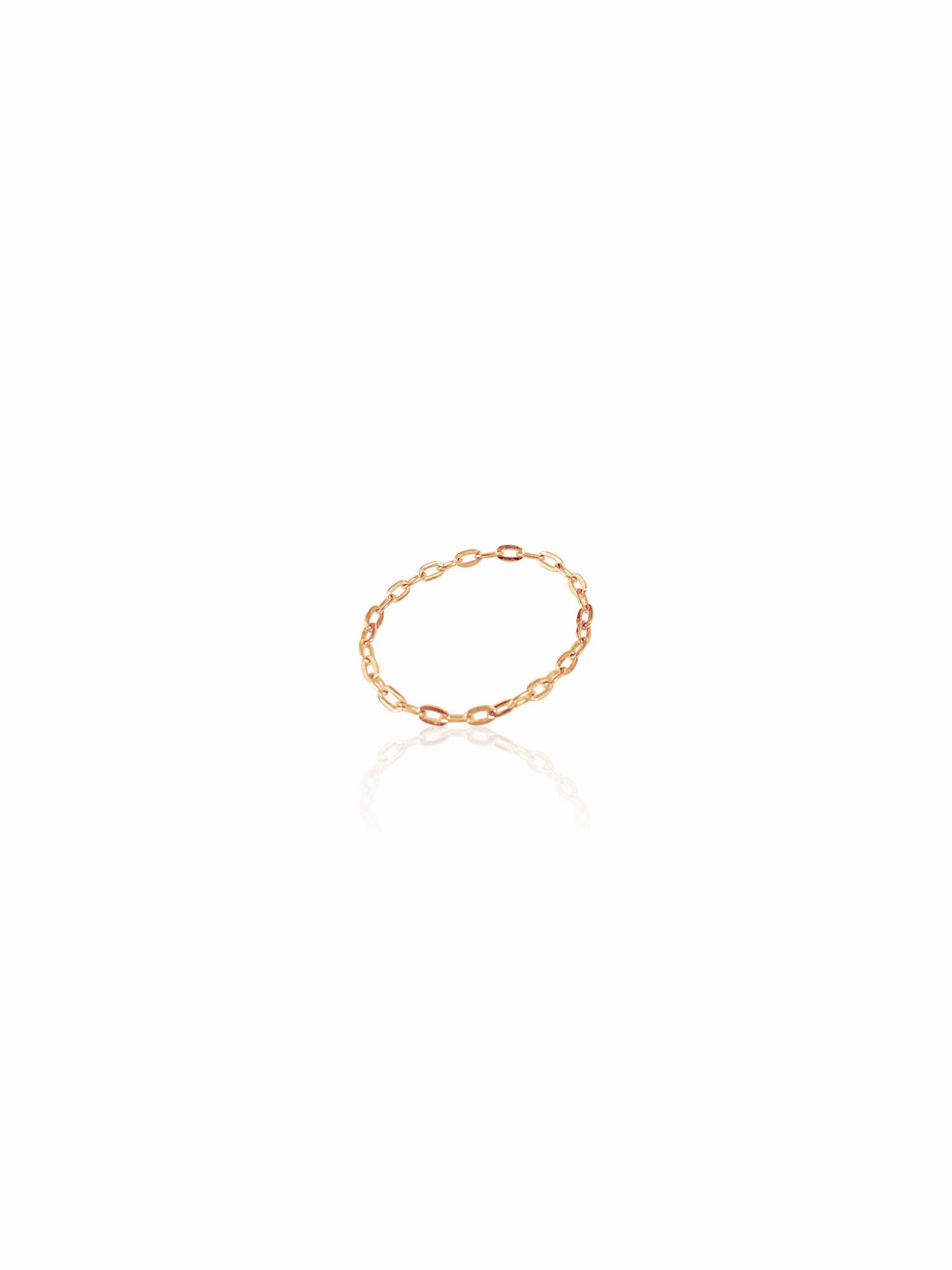 14K Gold Soft Chain Ring