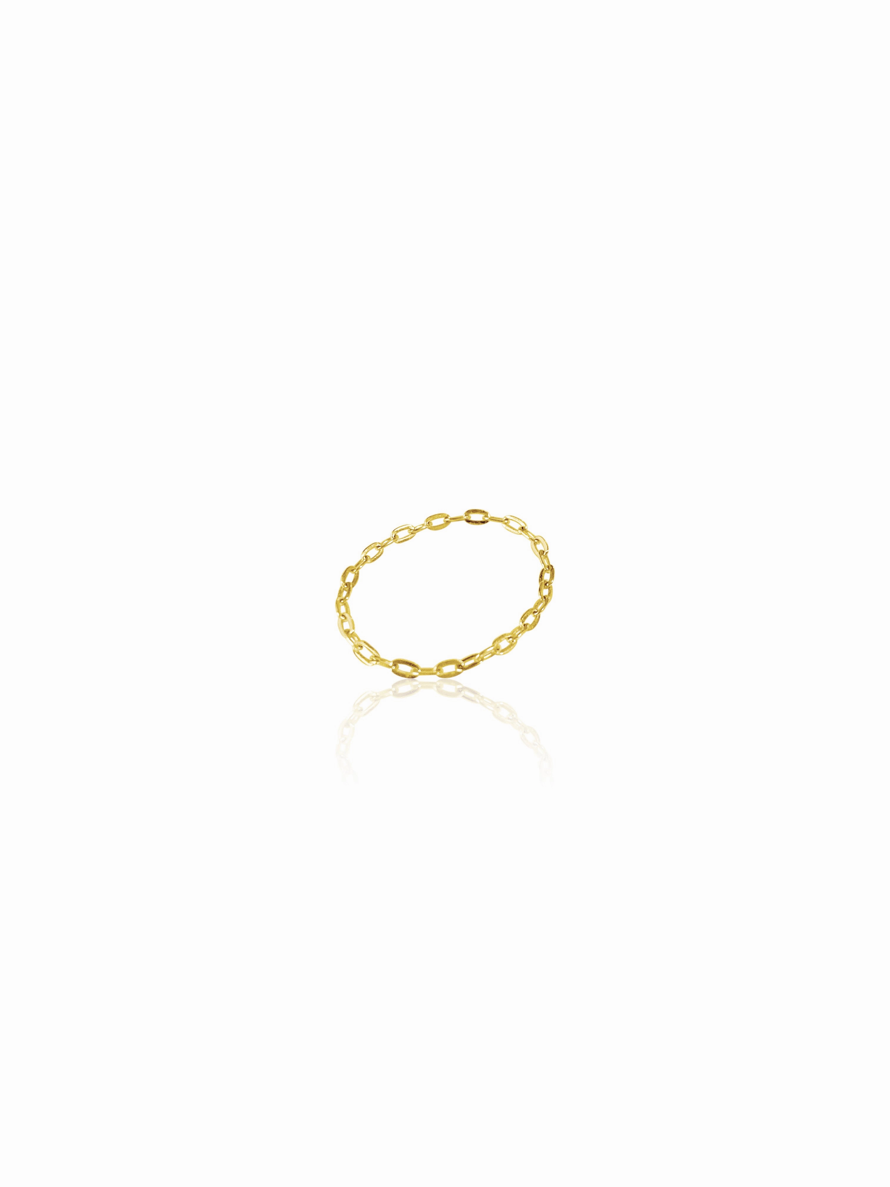 14K Gold Soft Chain Ring