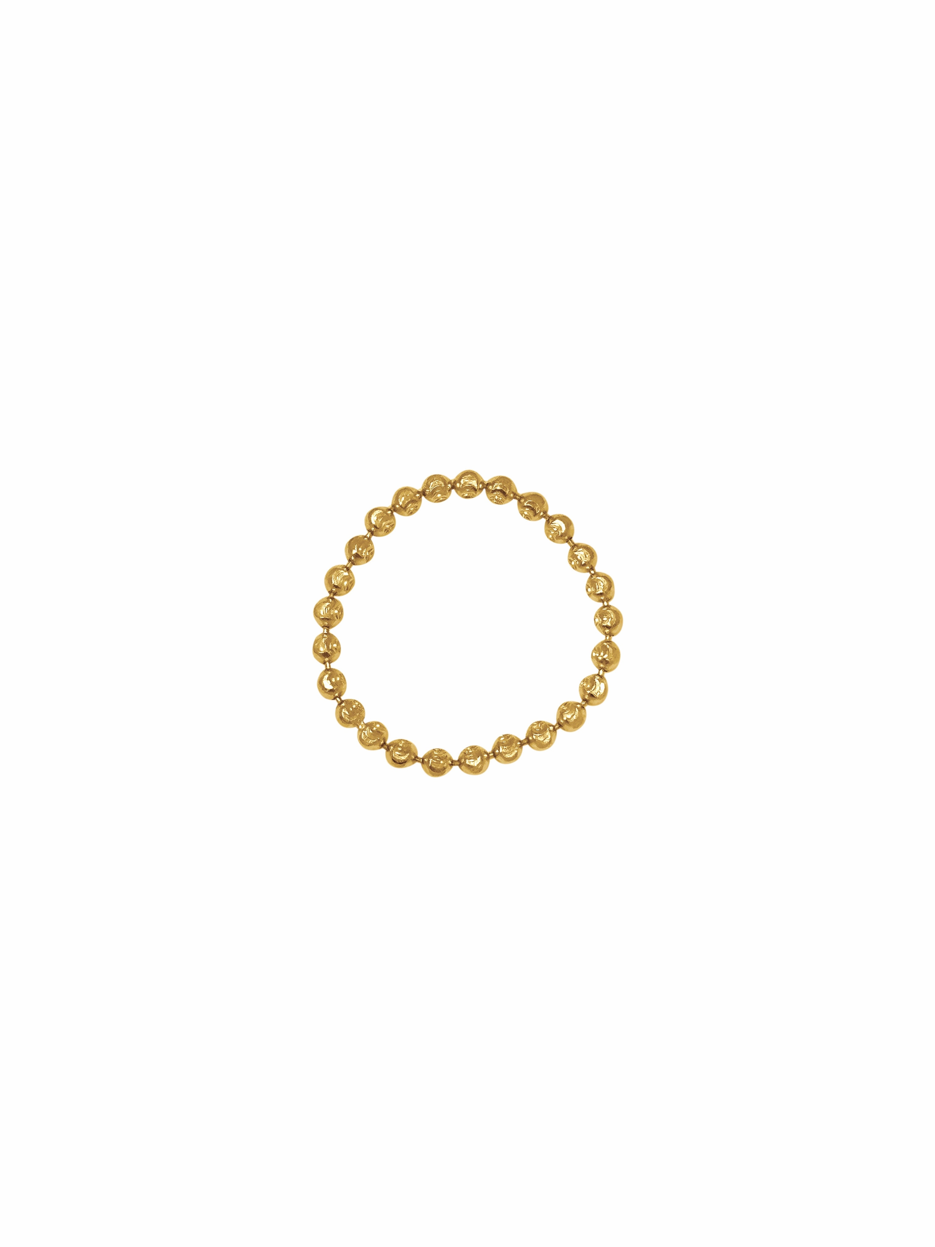 14K Gold Soft Disco Ball Chain Ring