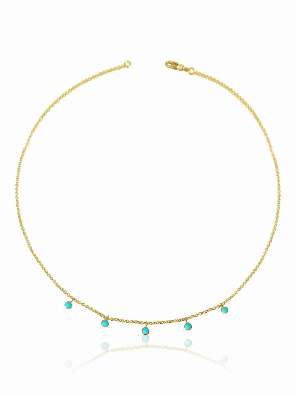 14k Gold Turquoise/Opal Necklace
