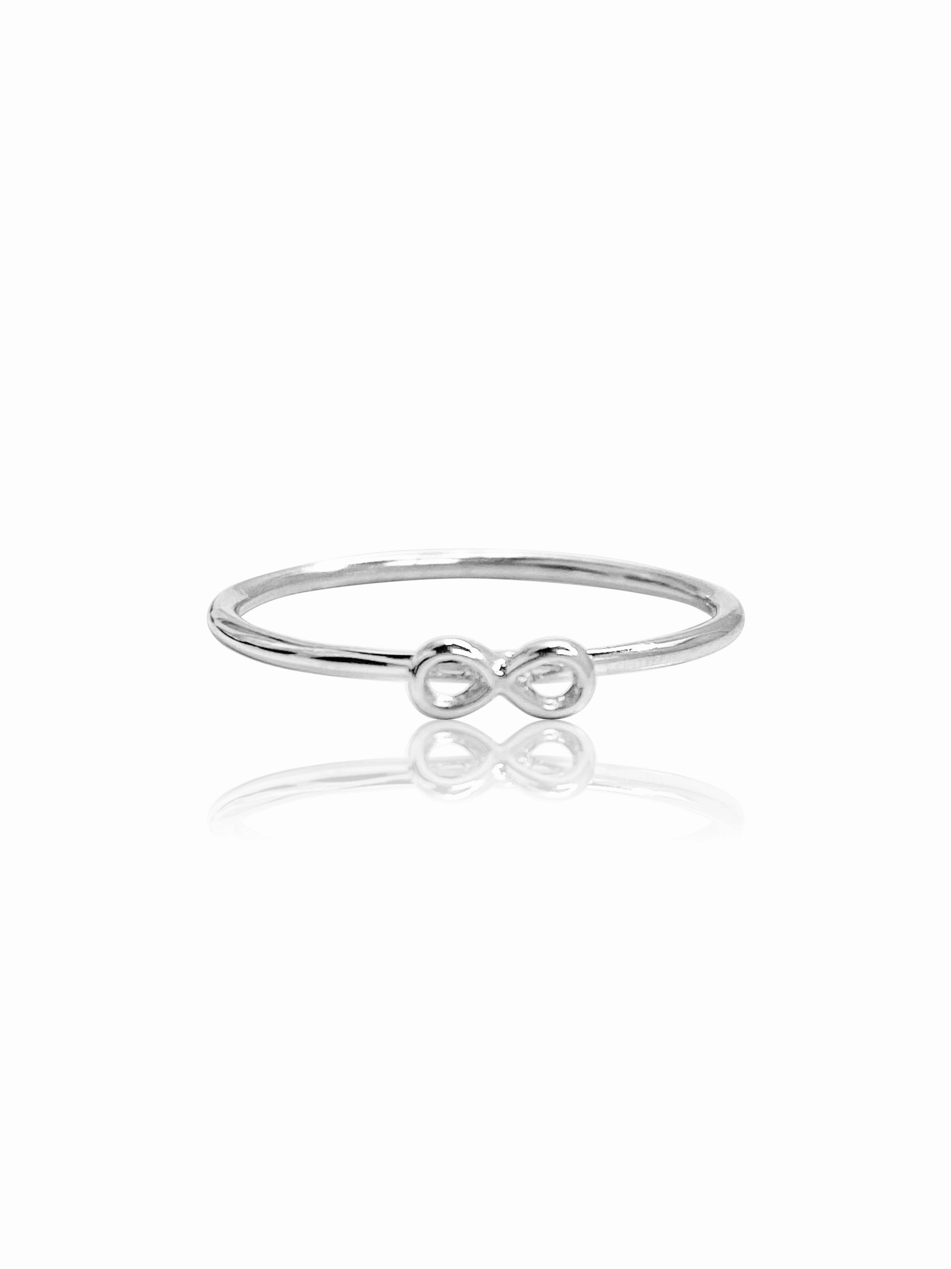 14K Infinity Sign Mini Stackable Ring