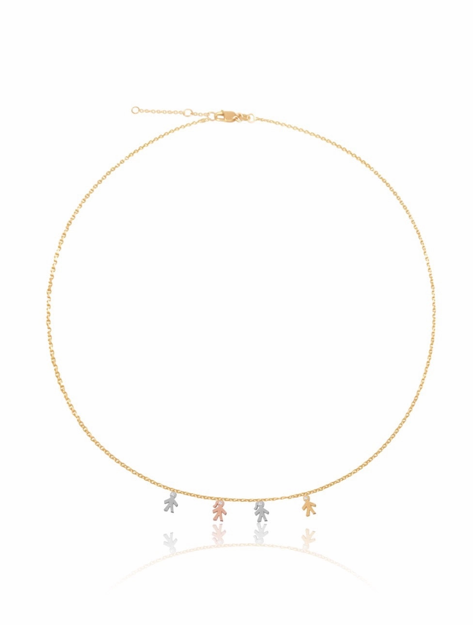 14k Mom Diamond Mini Children Necklace
