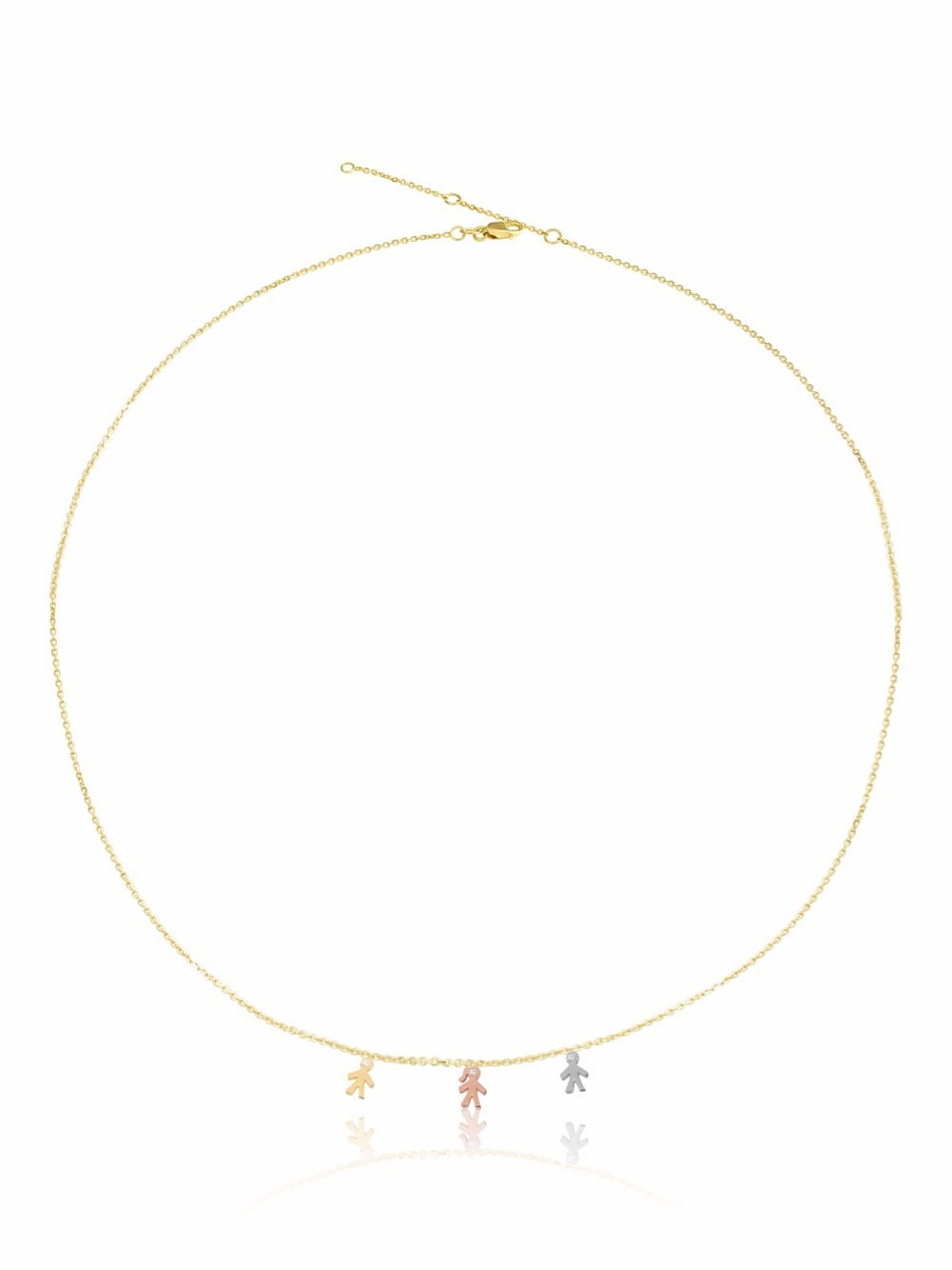 14k Mom Diamond Mini Children Necklace
