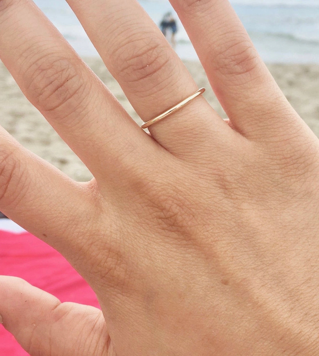 14K Plain Stackable Band