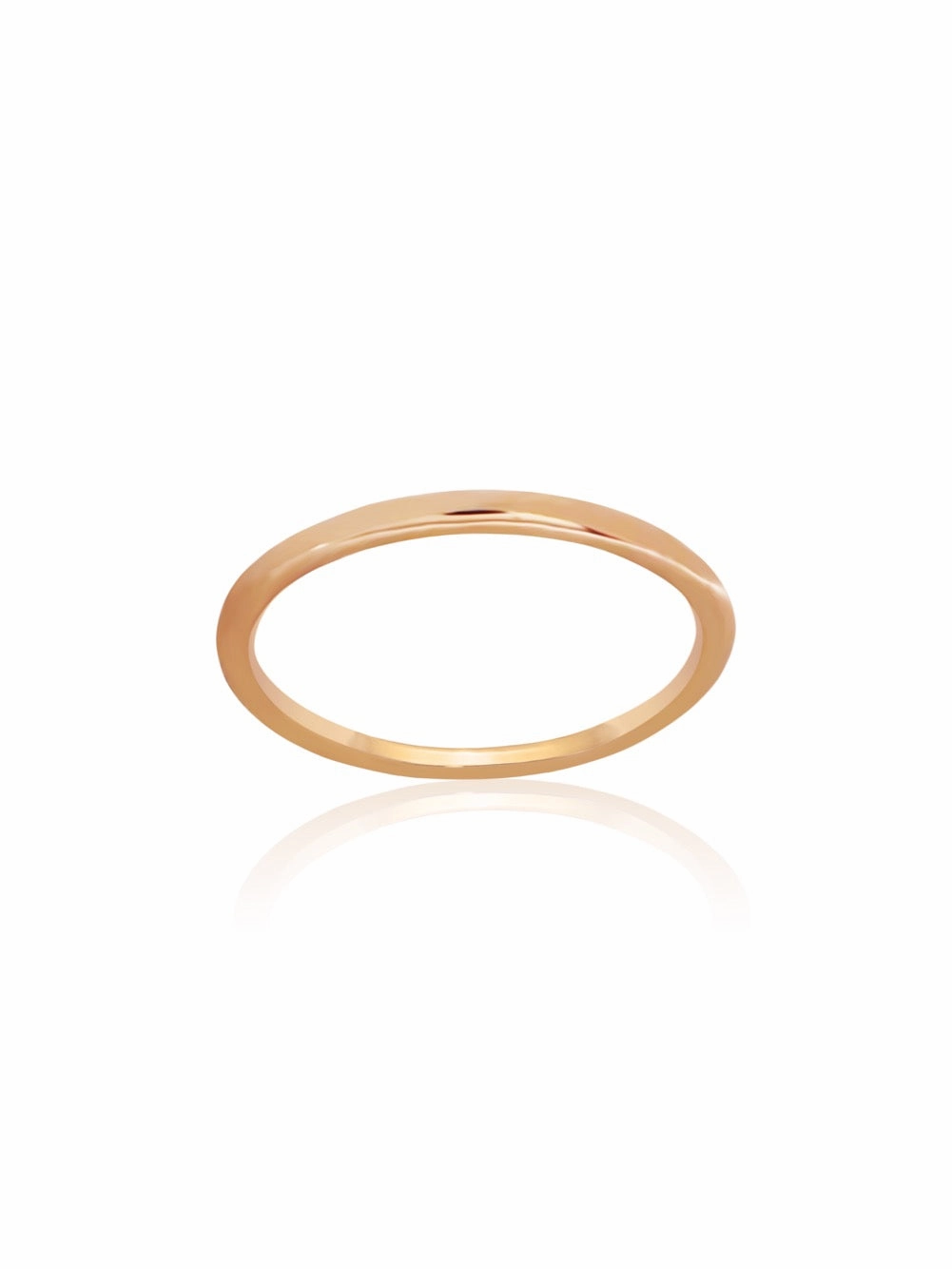14K Plain Stackable Band