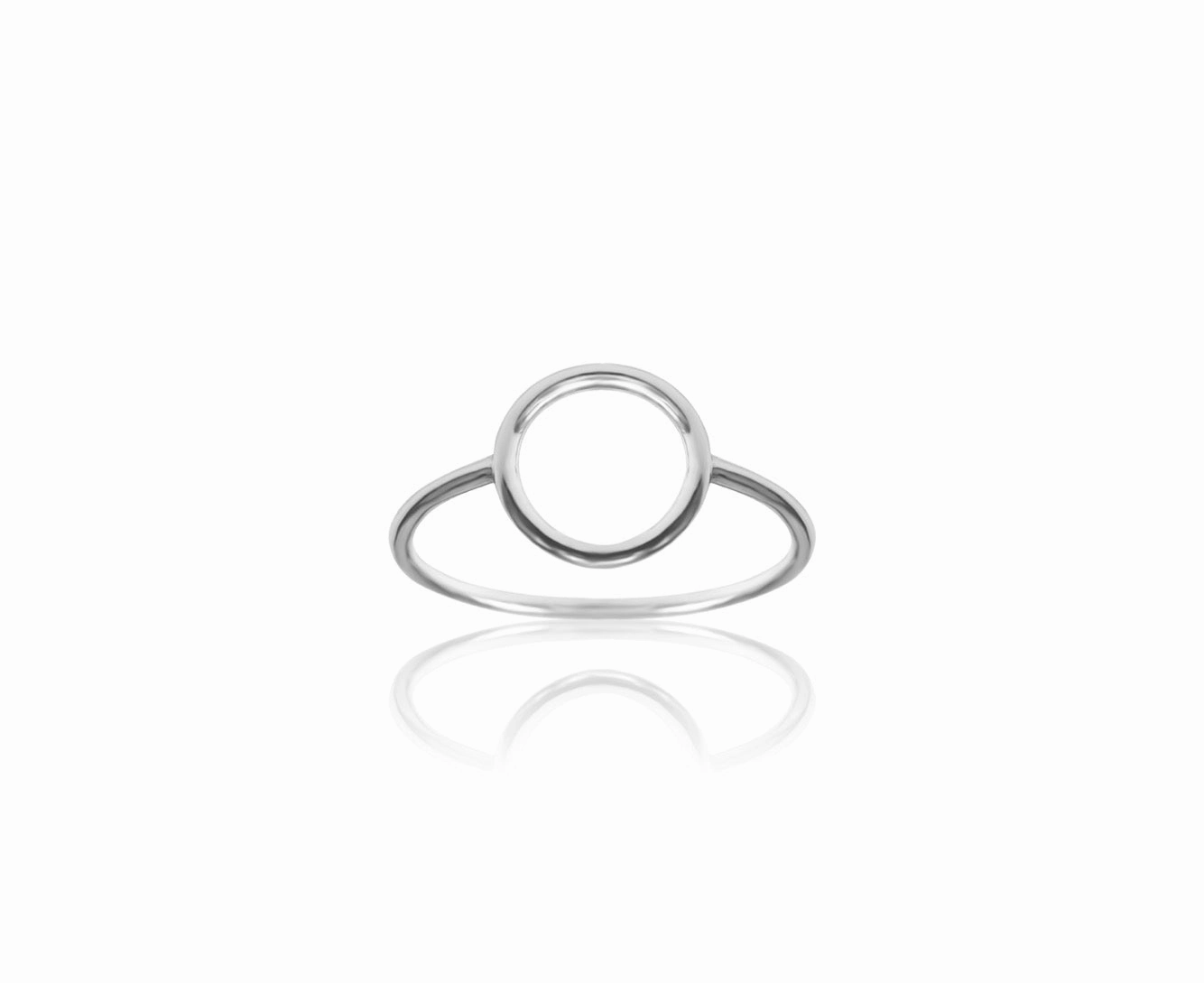 14k Solid Gold Circle Ring