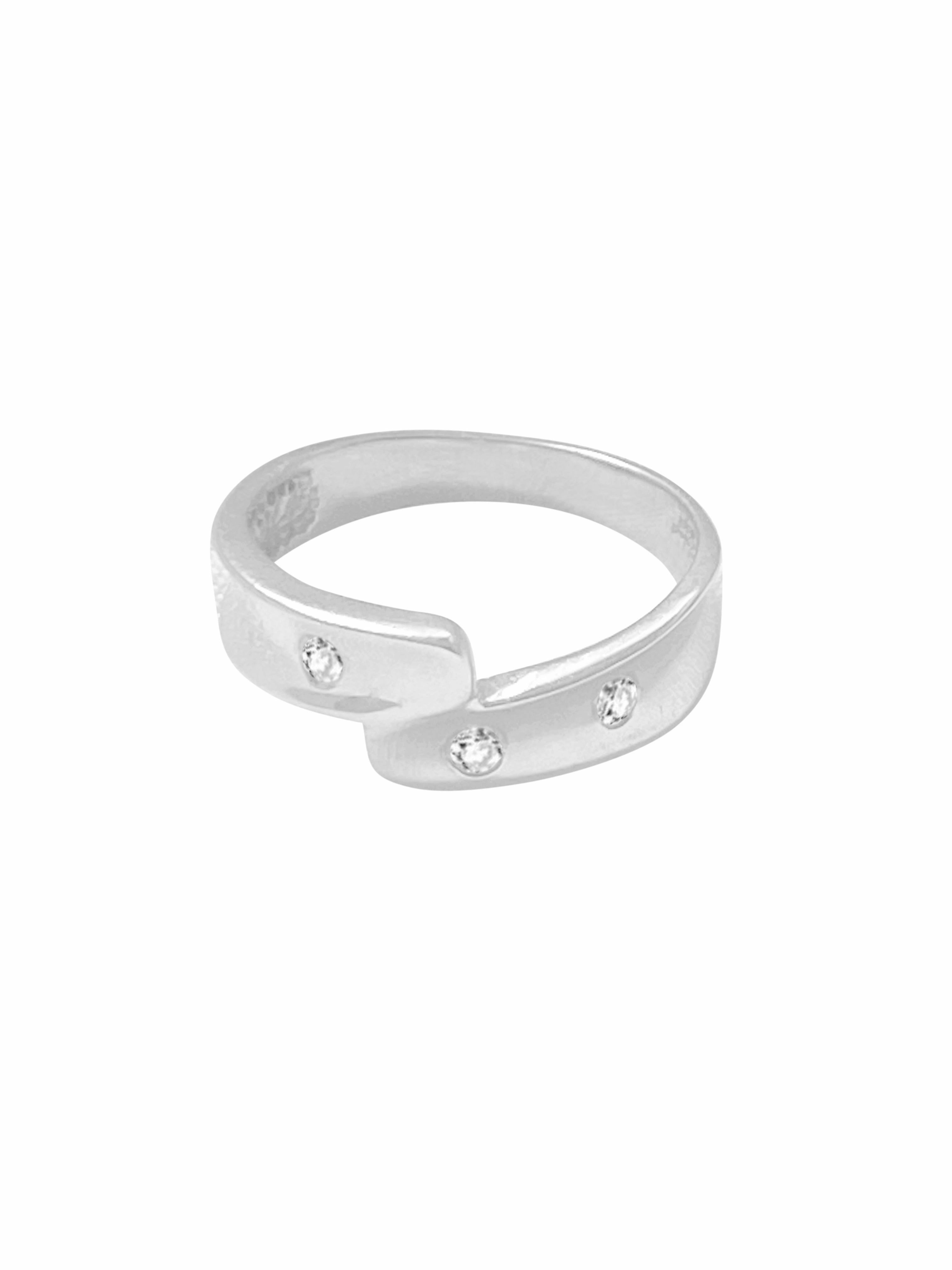 14k Solid Gold Diamond Connected Ring