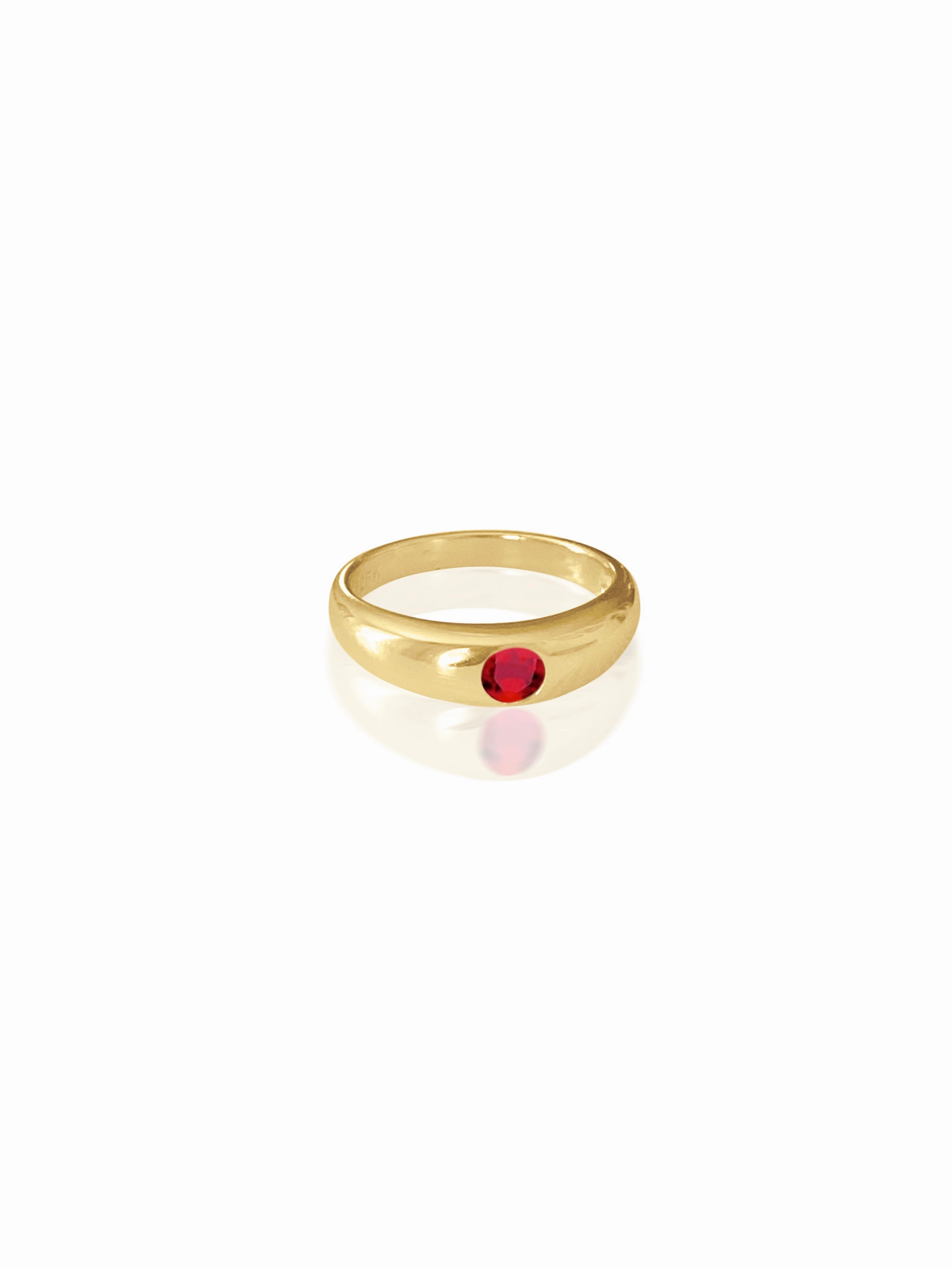 14k Solid Gold Diamond Dome Ring