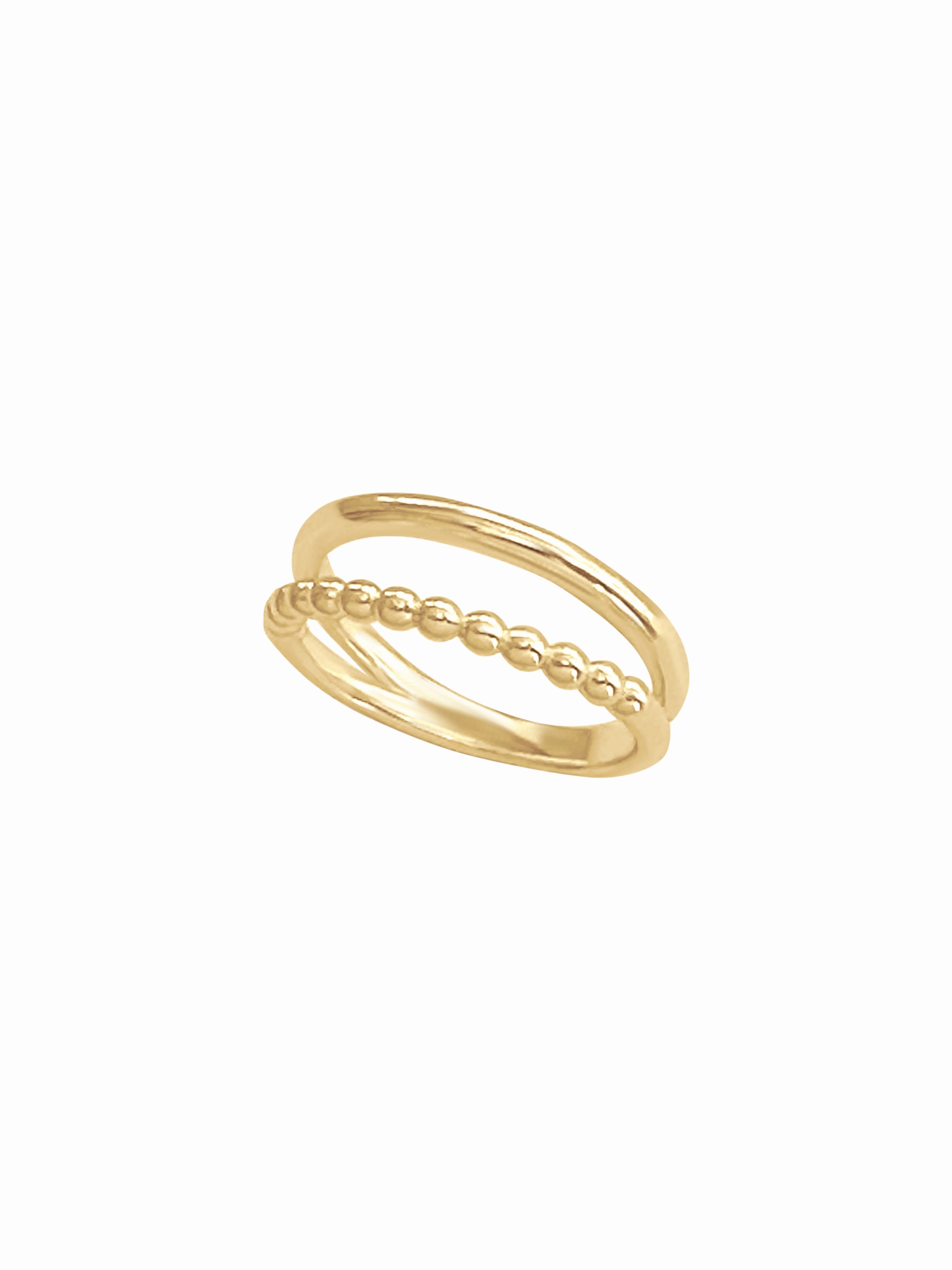 14k Solid Gold Double Band