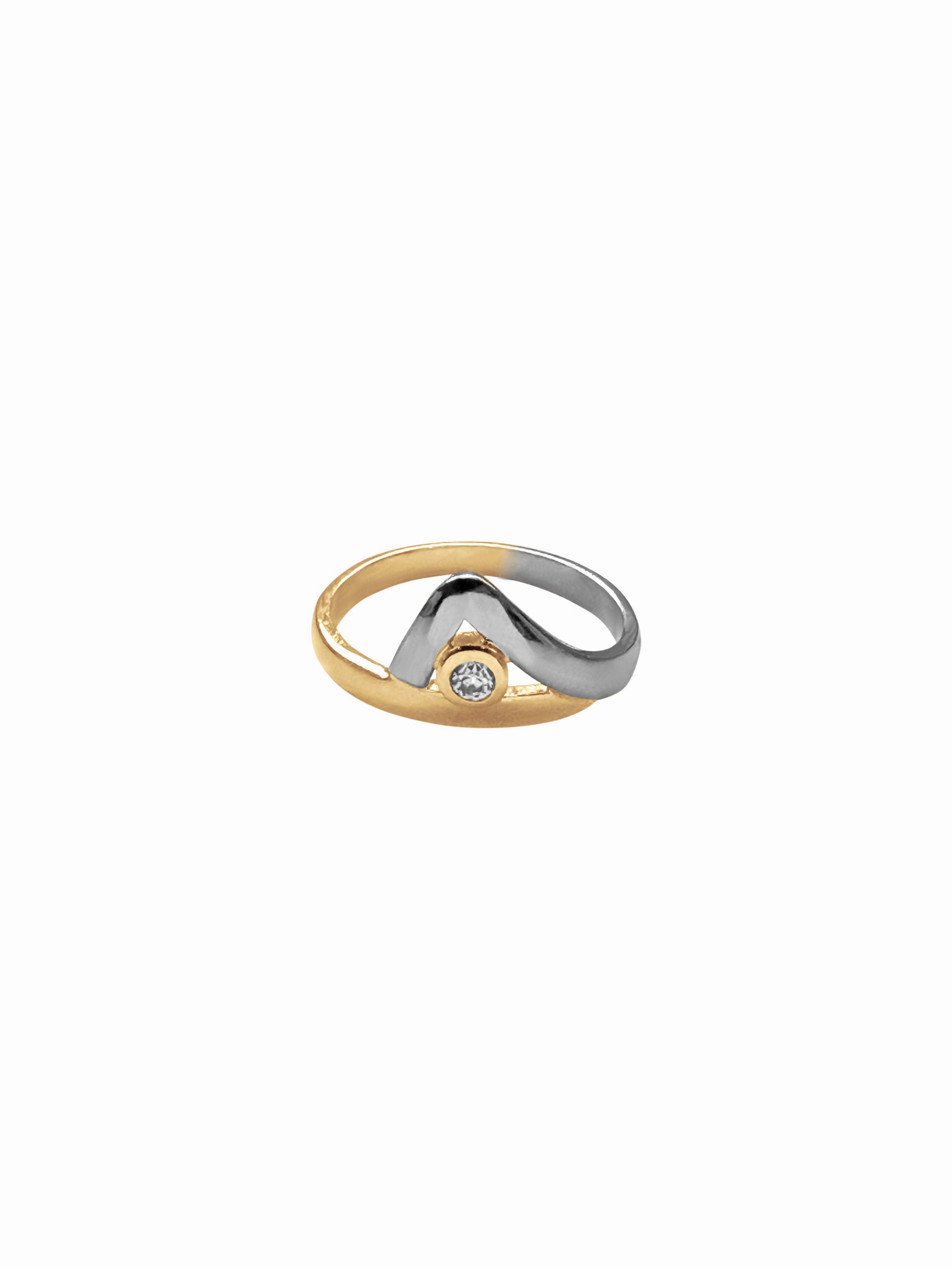 14k Two Tone Diamond Ring