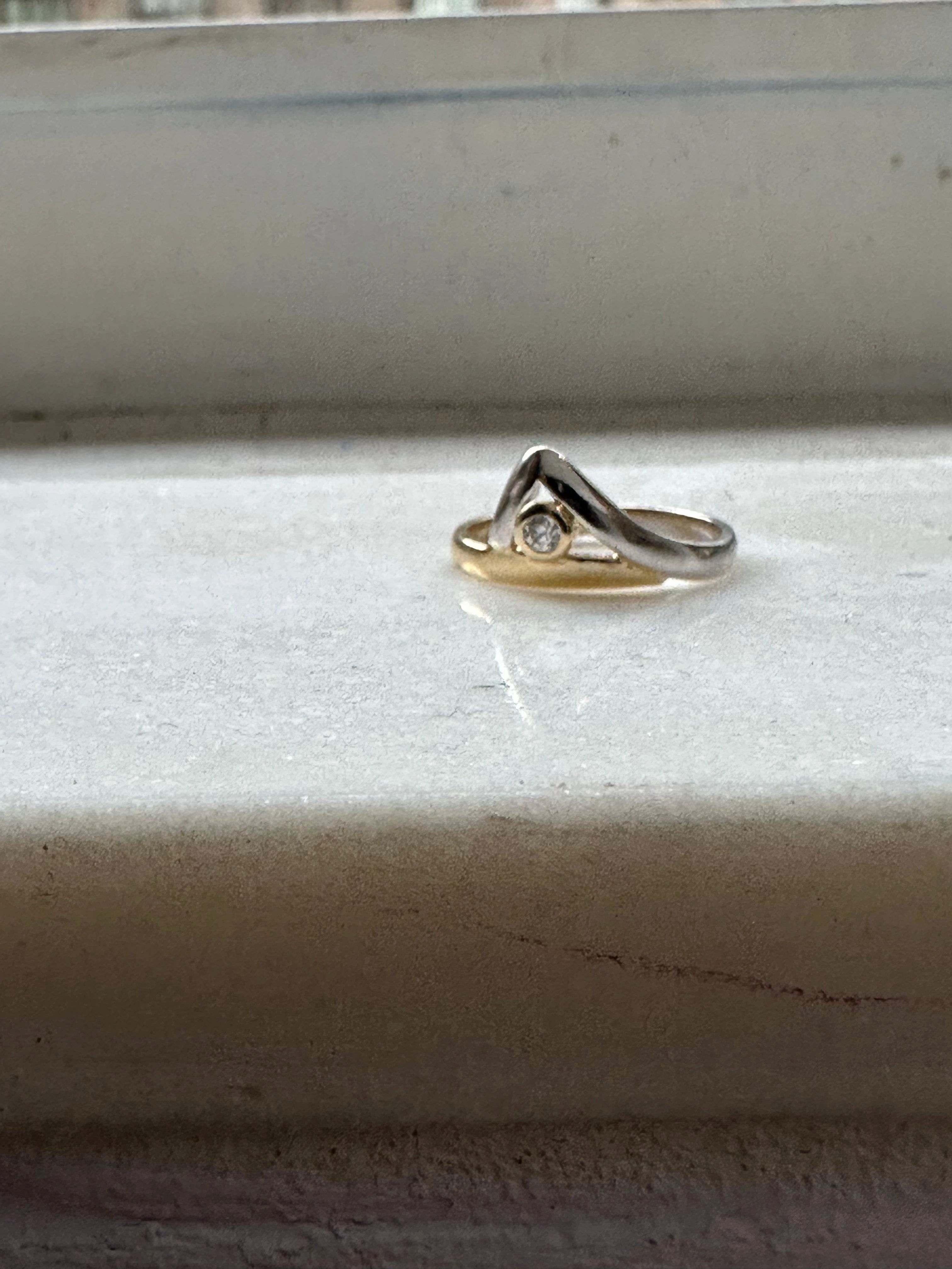 14k Two Tone Diamond Ring