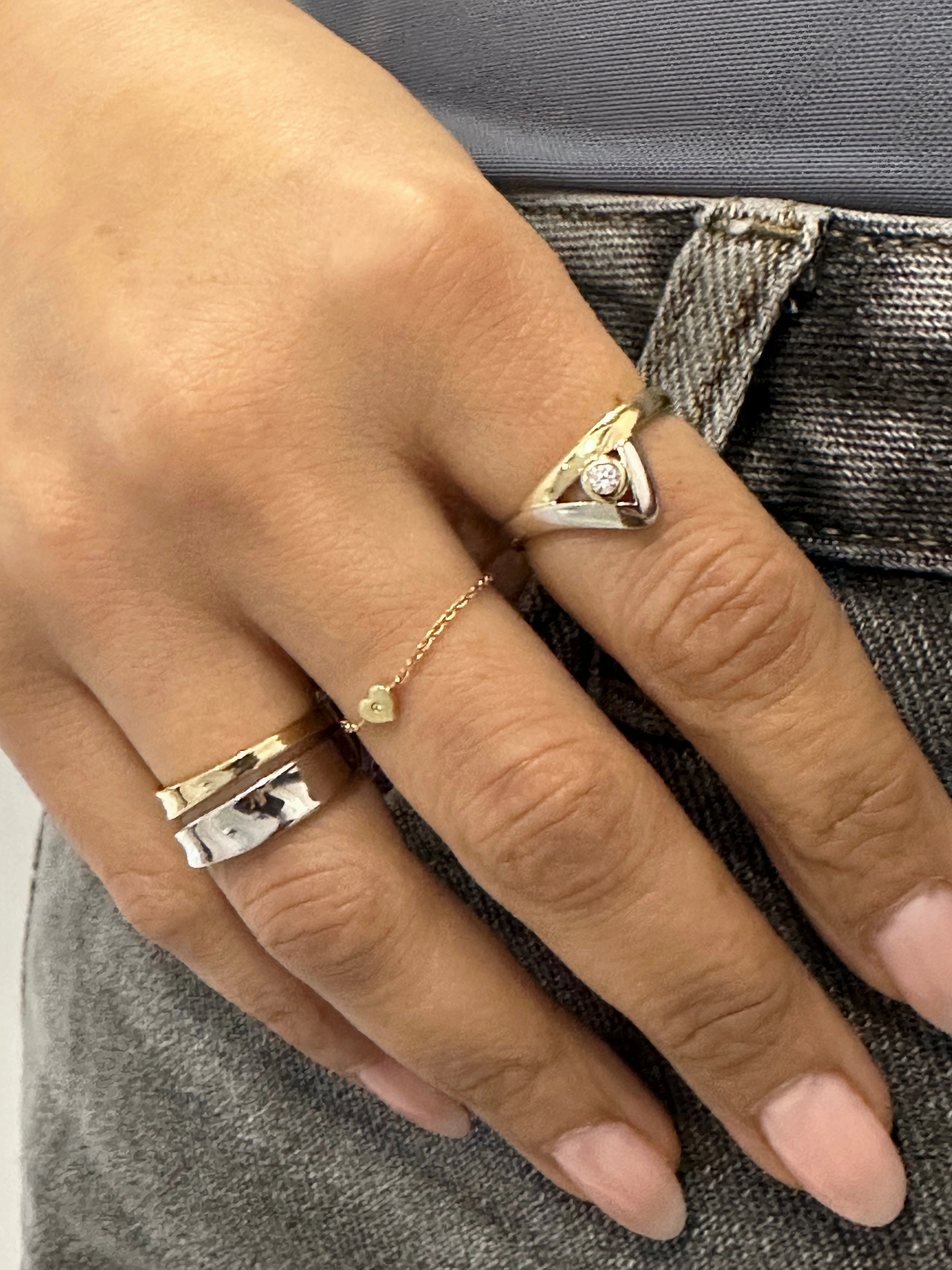 14k Two Tone Diamond Ring