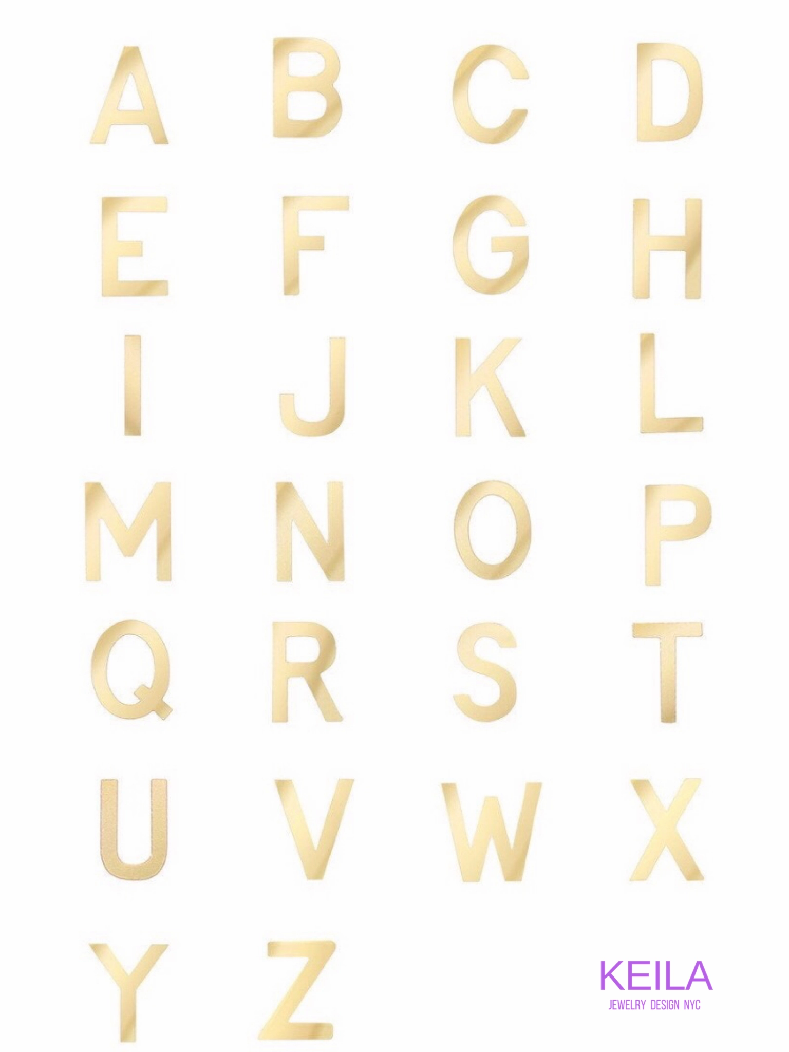 14KT Gold Initial Necklace