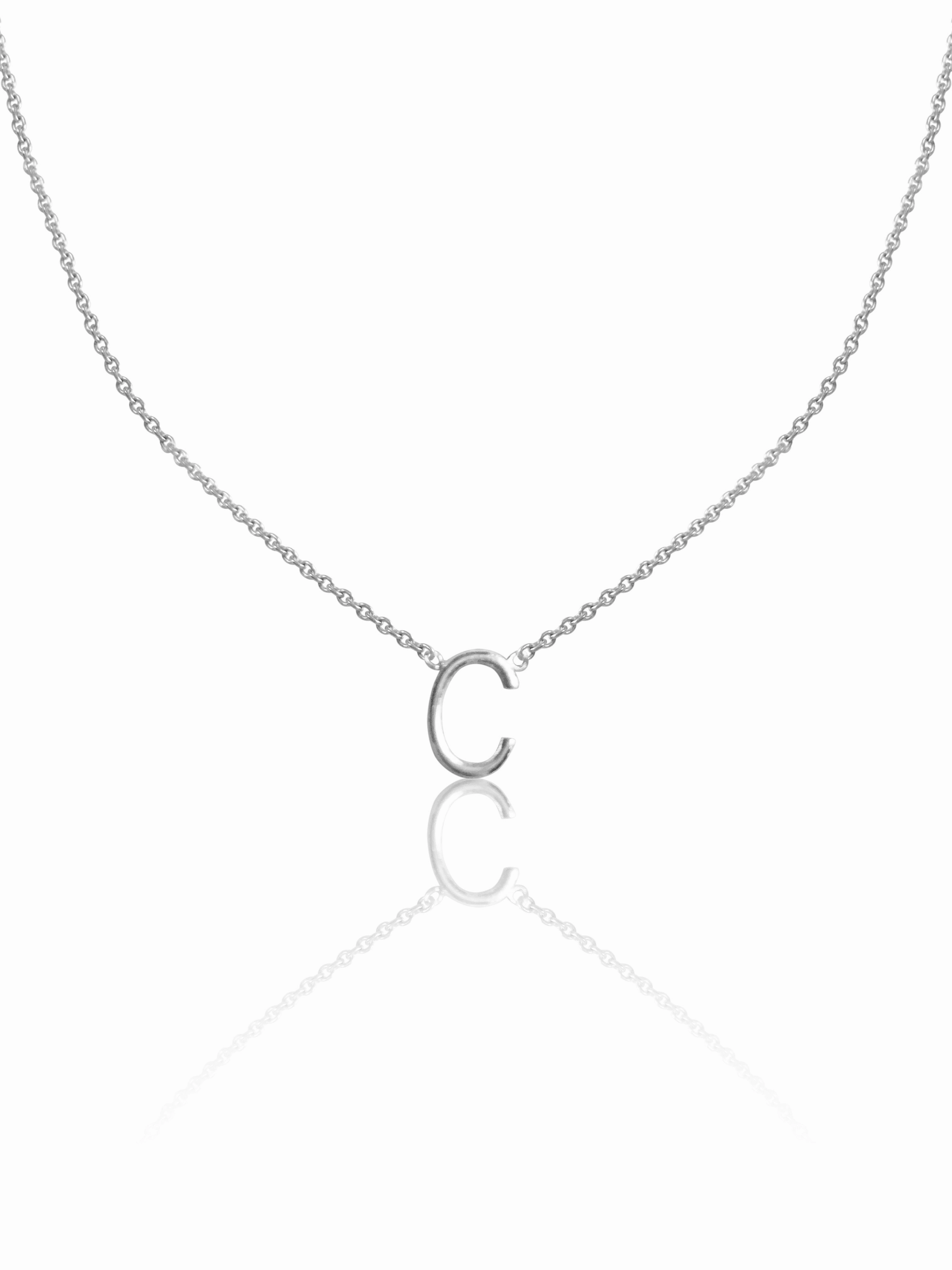 14KT Gold Mini 3D Initial Necklace
