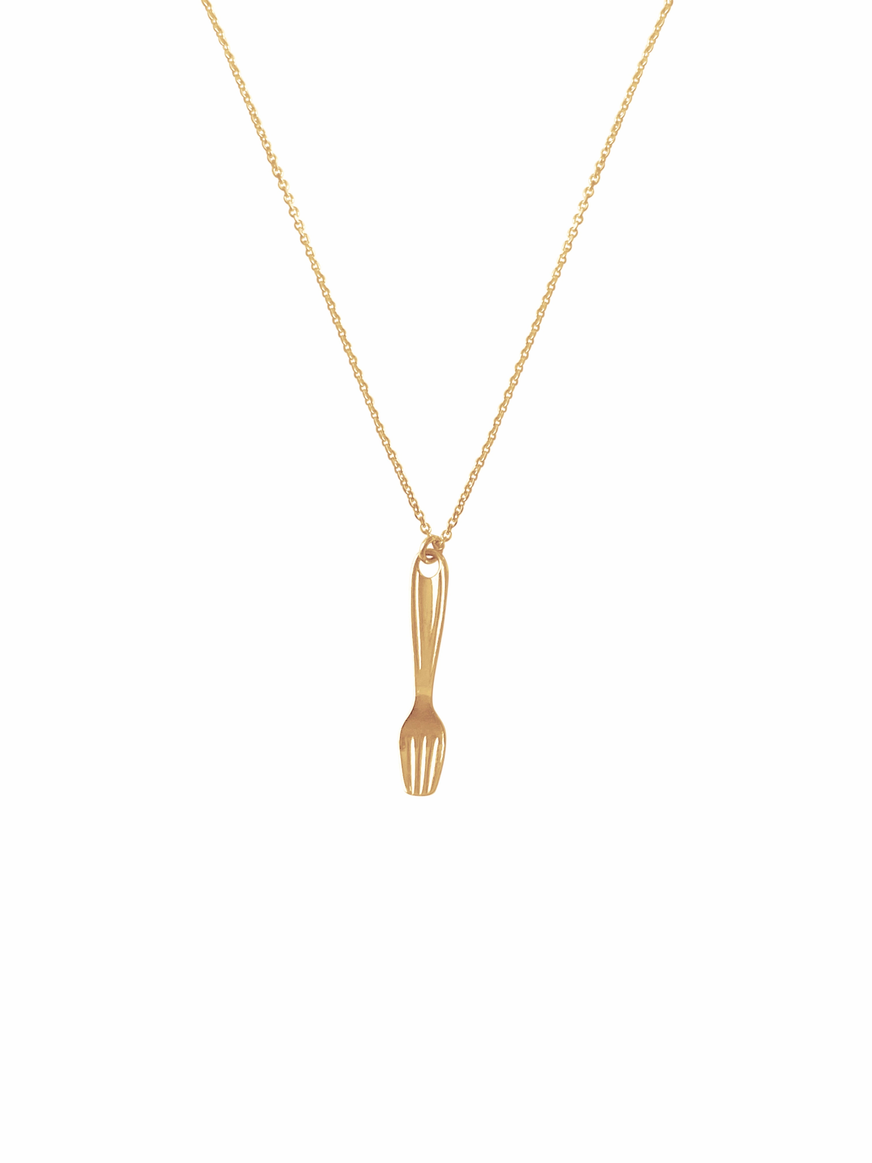 14KT Gold Utensil Necklace
