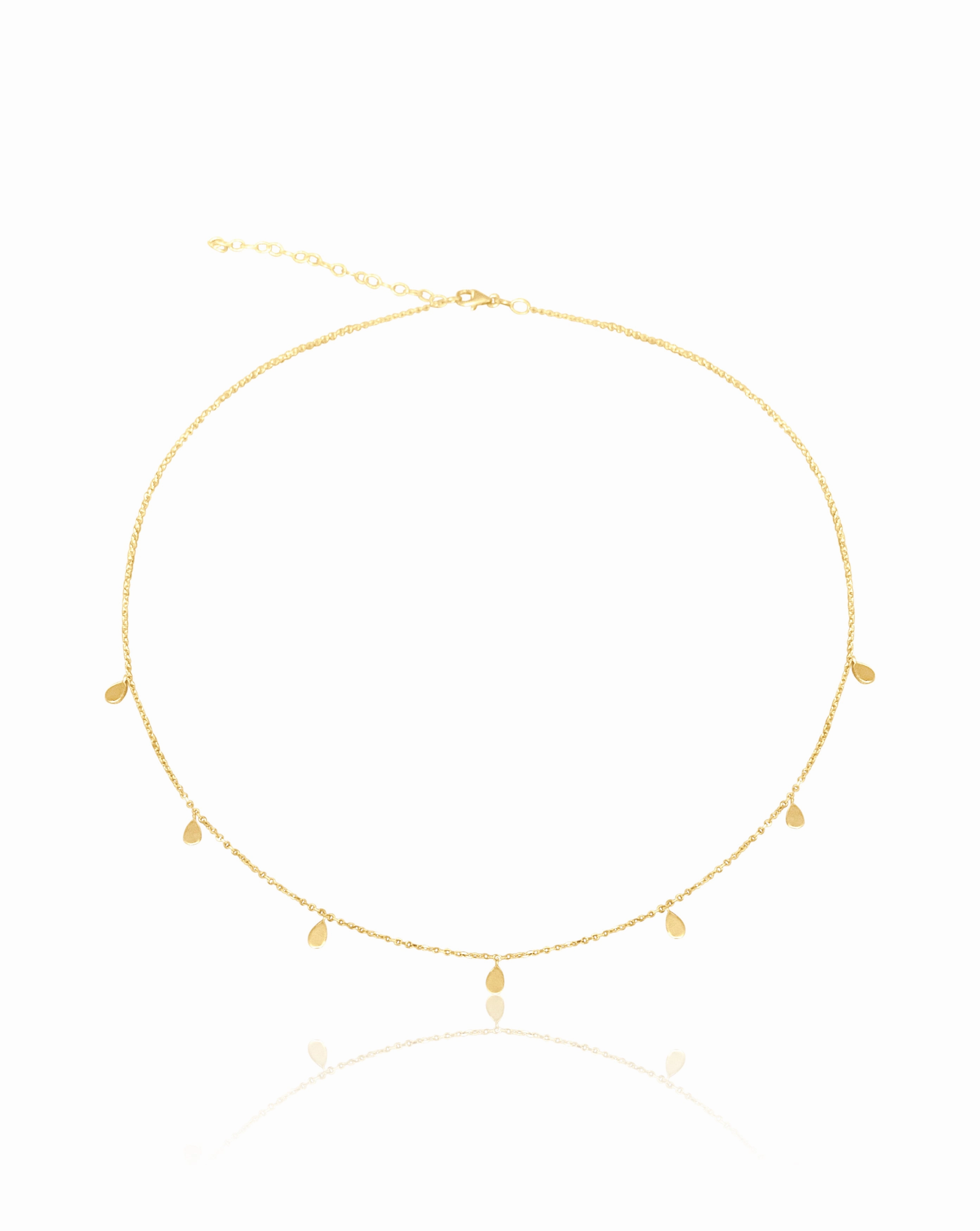 Amy's 14k Gold Tear Drop Dangling Necklace