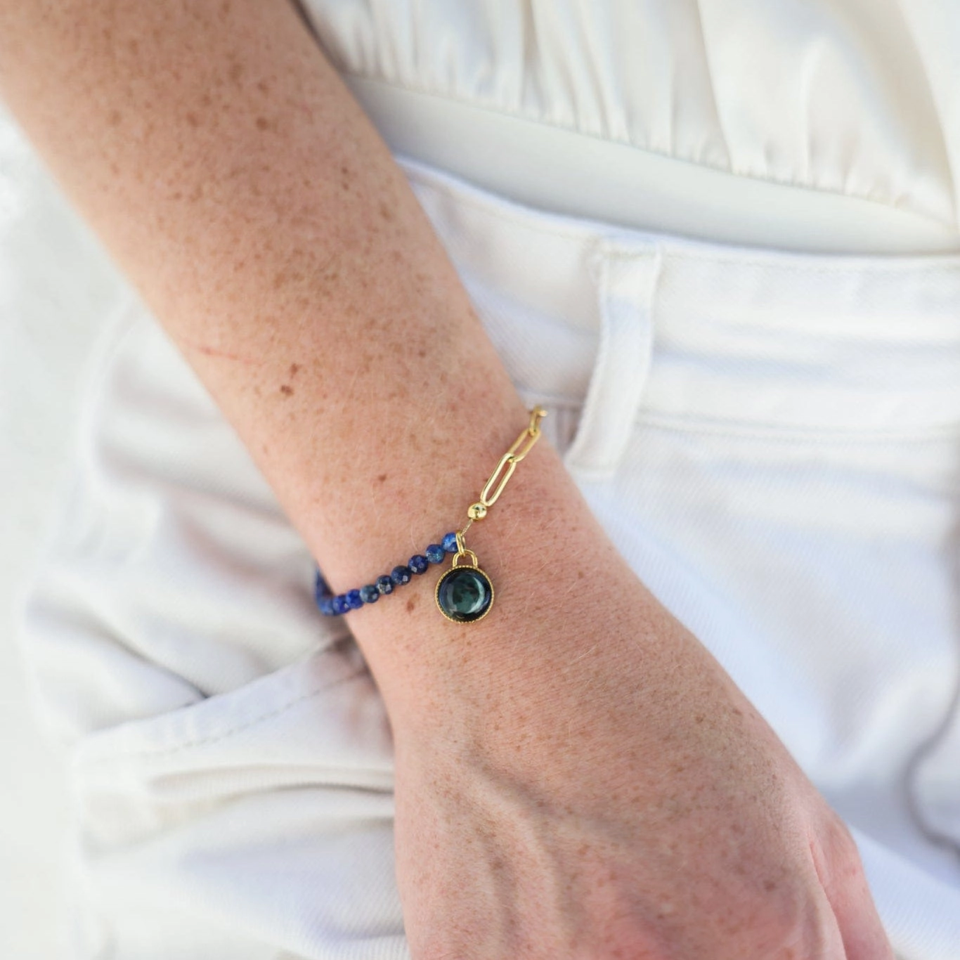 Bhavana Crystal Bracelet in Lapis