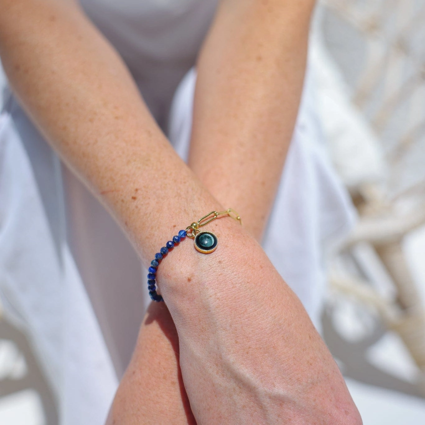 Bhavana Crystal Bracelet in Lapis