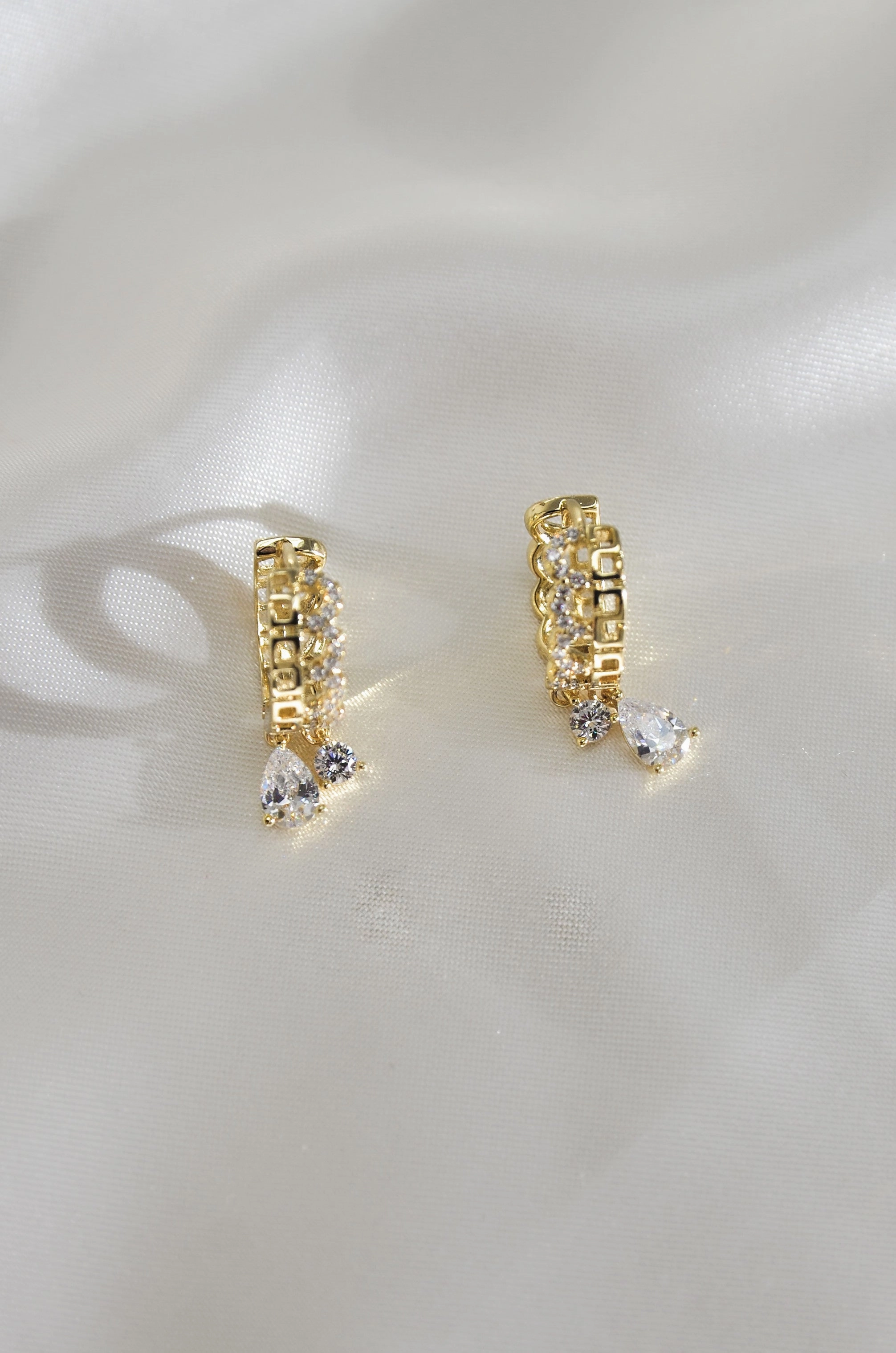 BINIBINI DAINTY DIAMOND HOOP EARRINGS