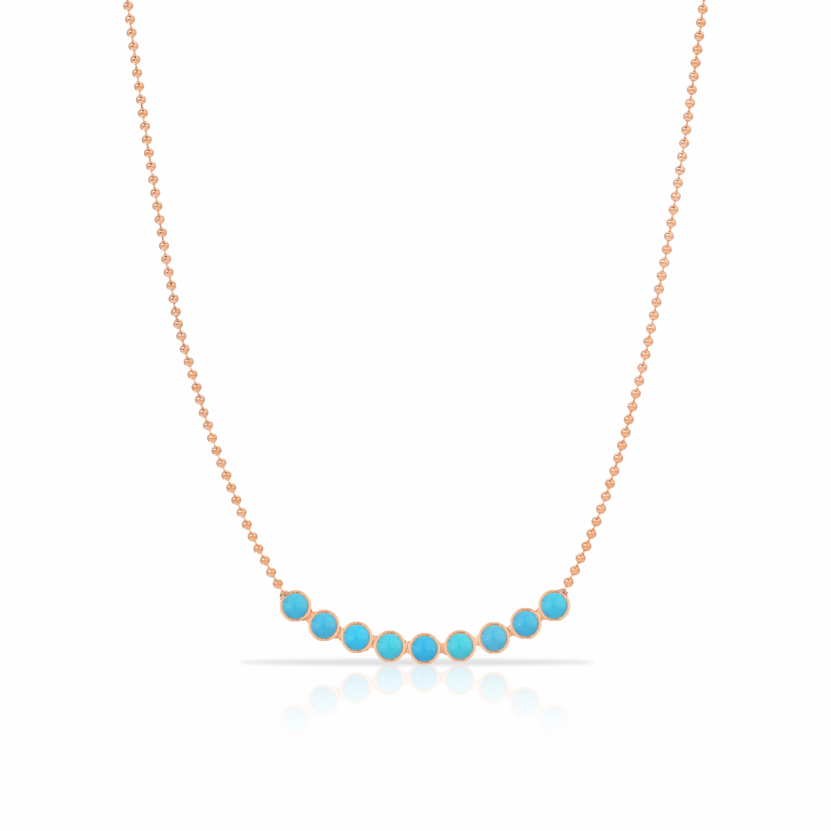 Birthstone Arc Layering Necklace - Rose Gold