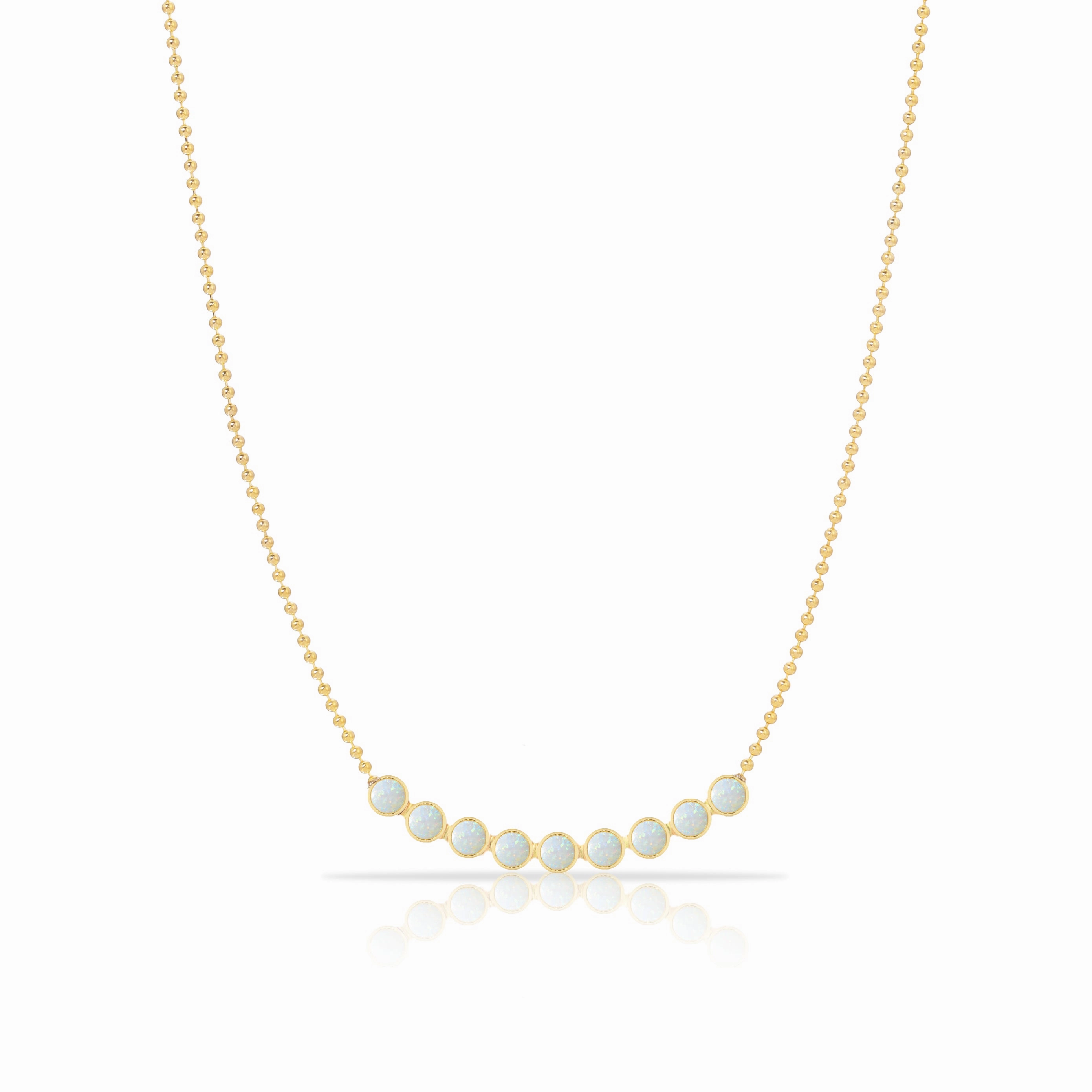 Birthstone Arc Layering Necklace - Yellow Gold
