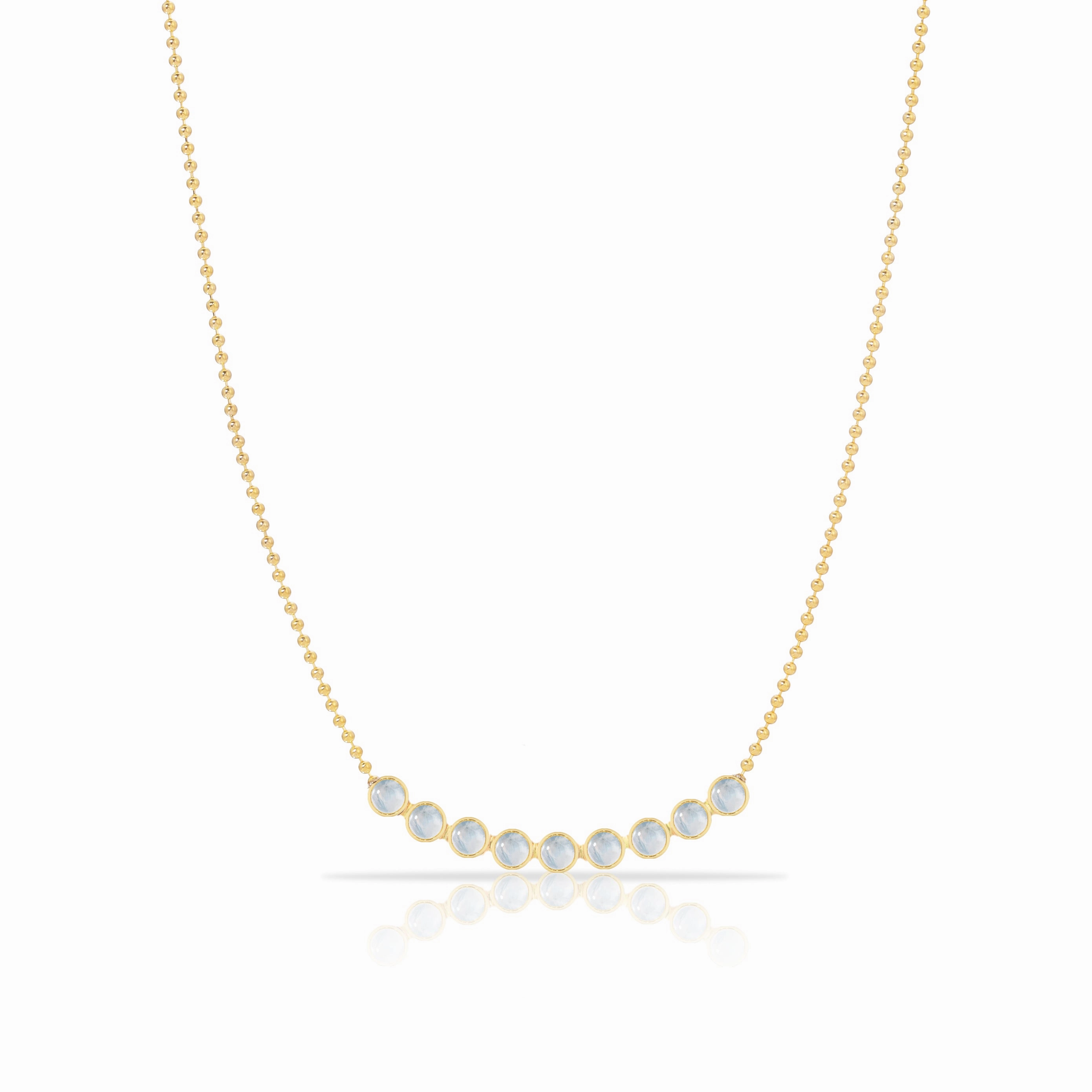 Birthstone Arc Layering Necklace - Yellow Gold