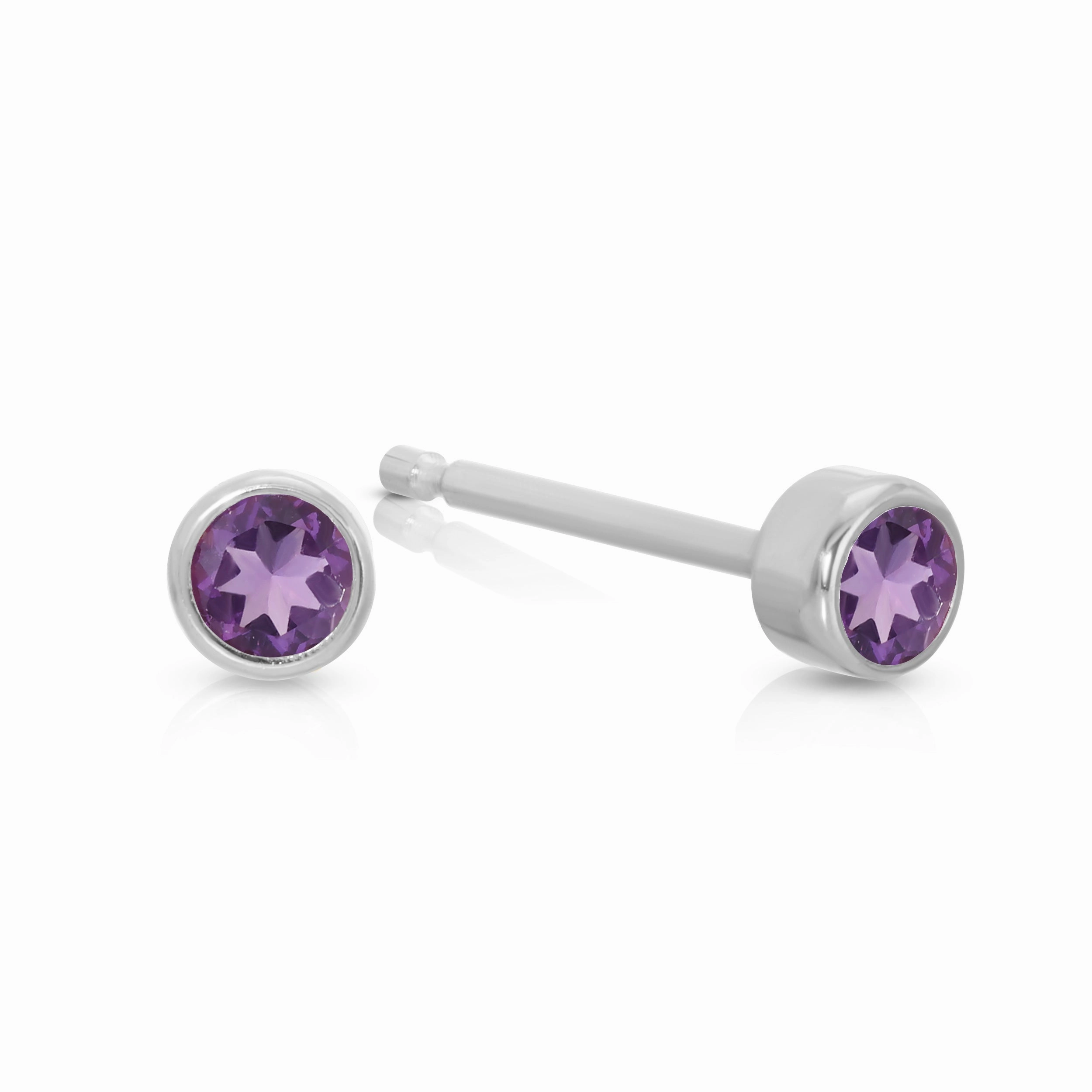 Birthstone Stud - Amethyst (February)